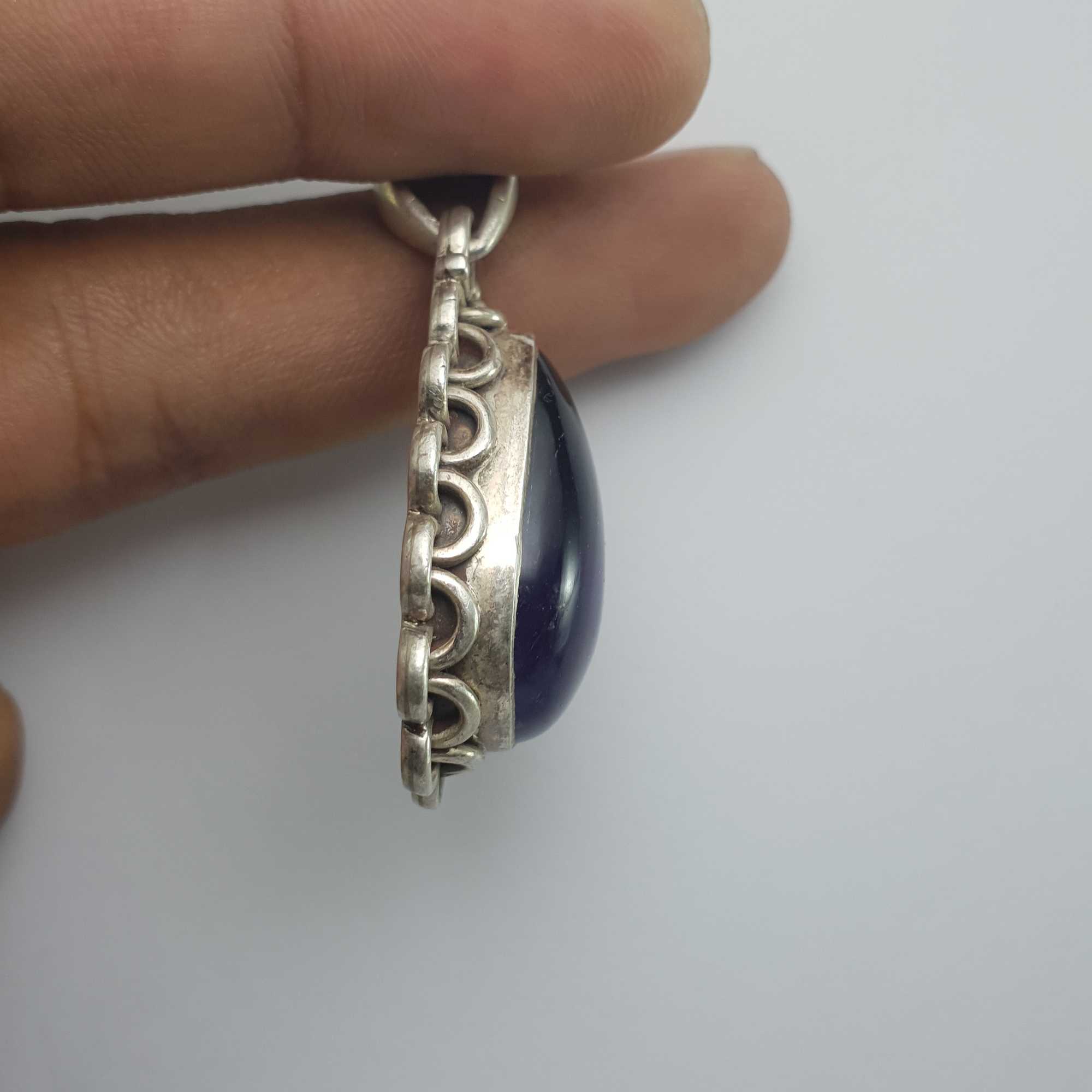 Amethyst Silver Pendant