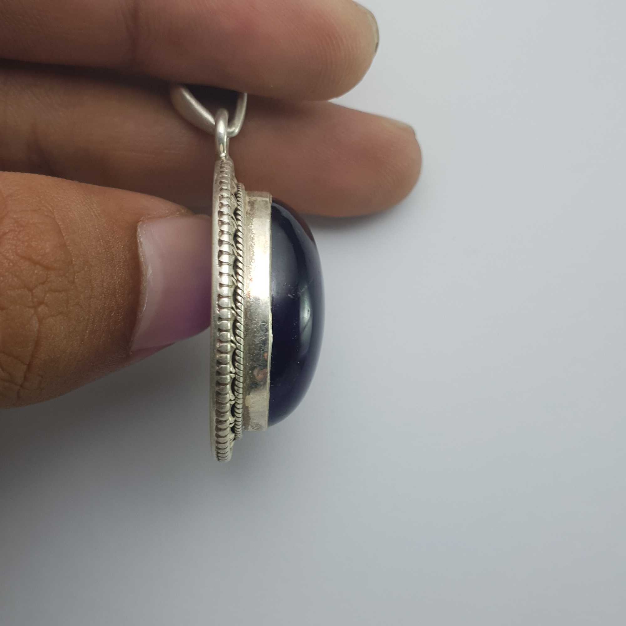 Amethyst Silver Pendant