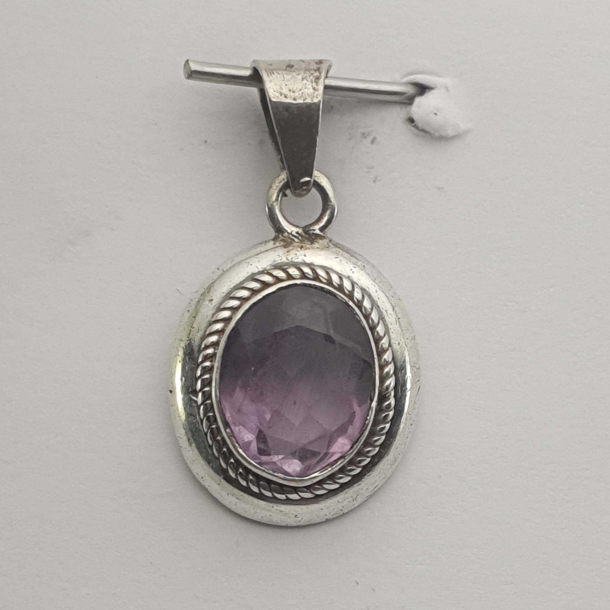 Amethyst Silver Pendant