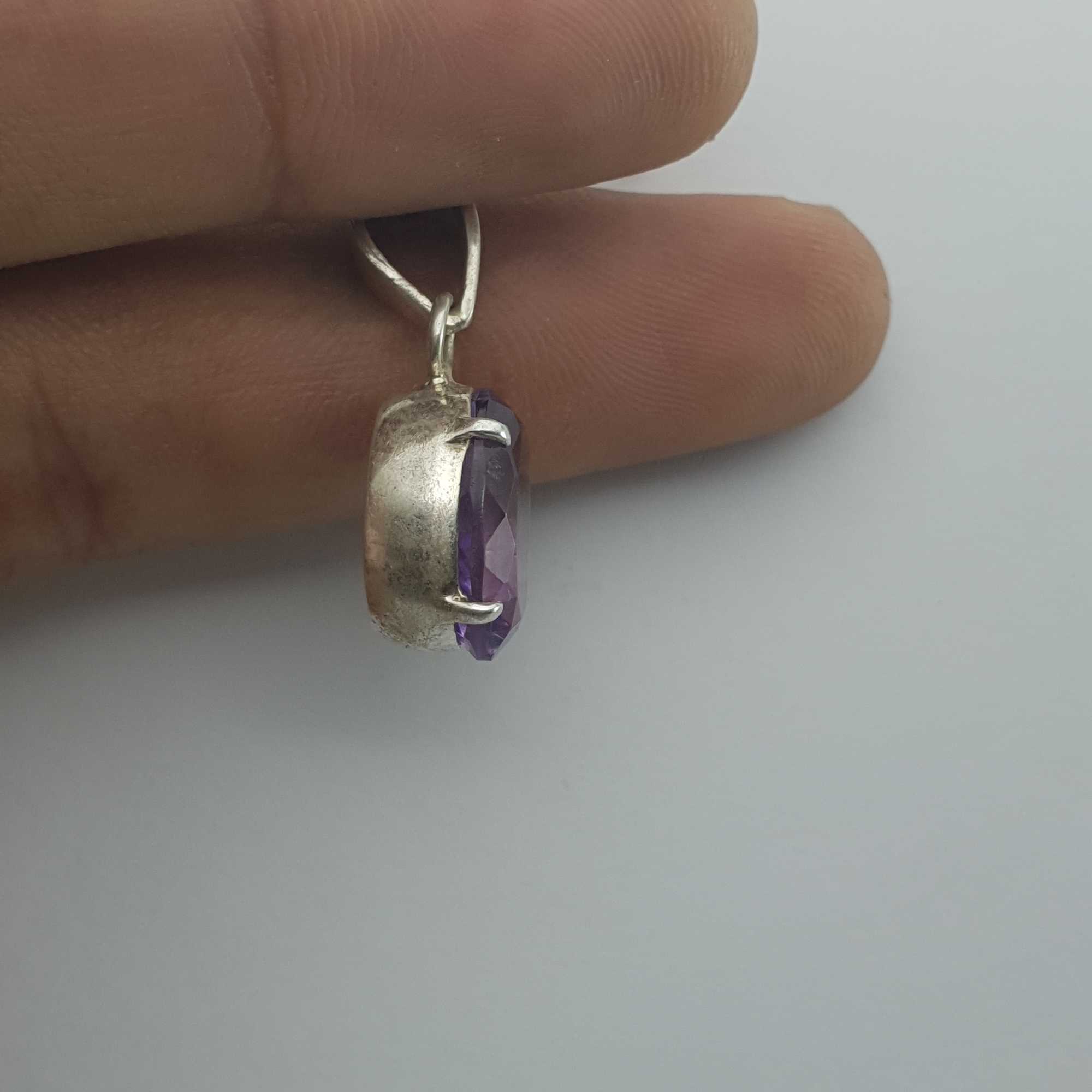 Amethyst Silver Pendant