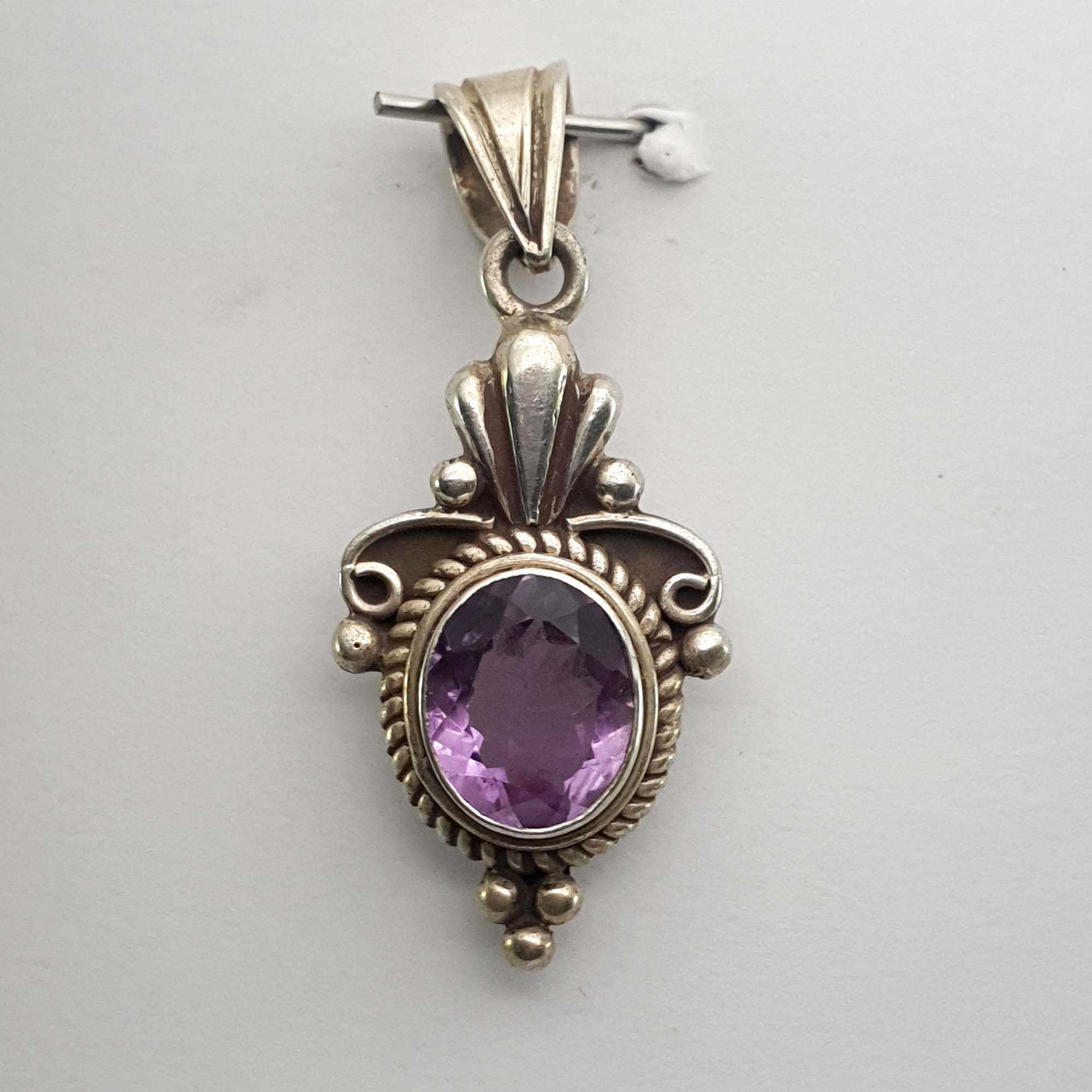 Amethyst Silver Pendant