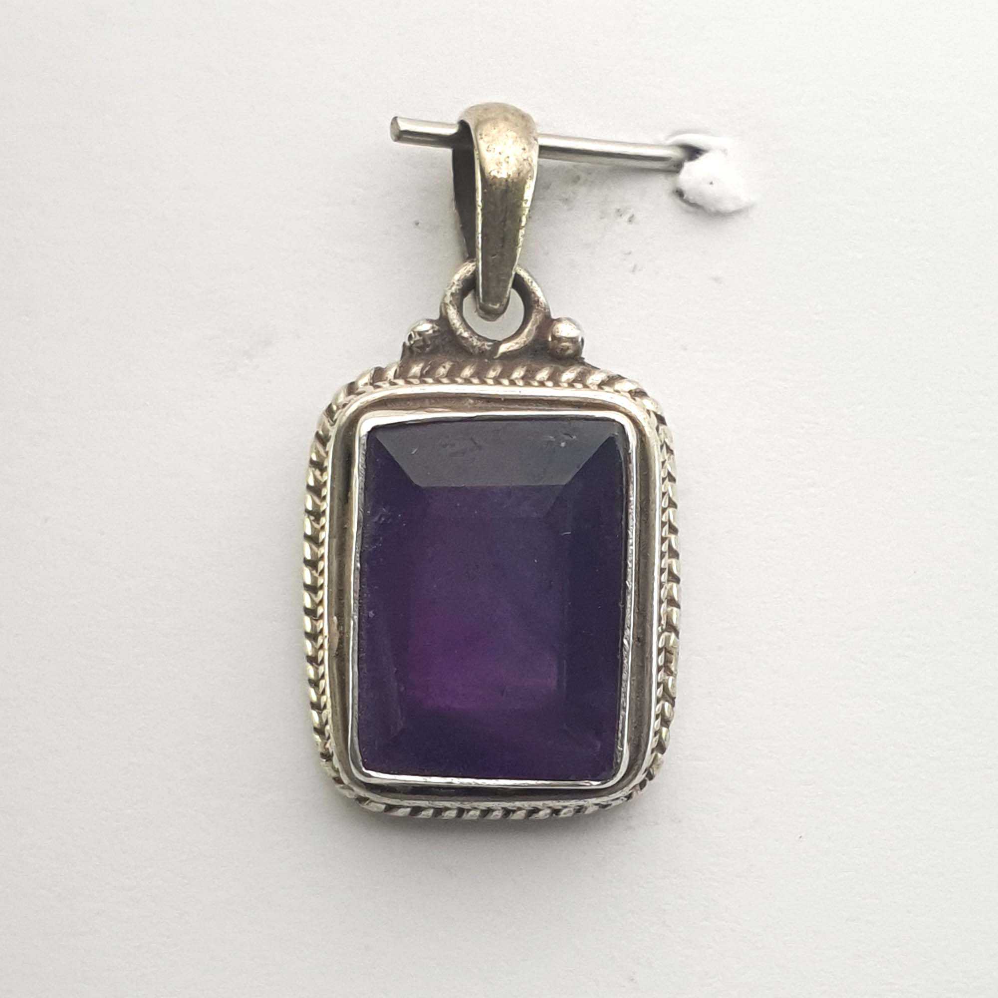 Amethyst Silver Pendant