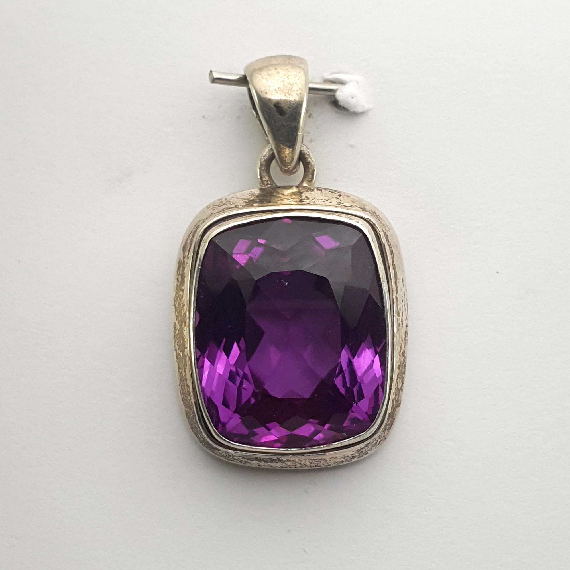 Amethyst Silver Pendant