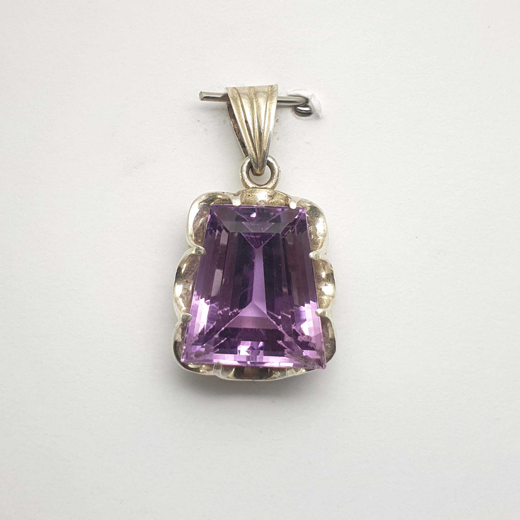 Amethyst Silver Pendant