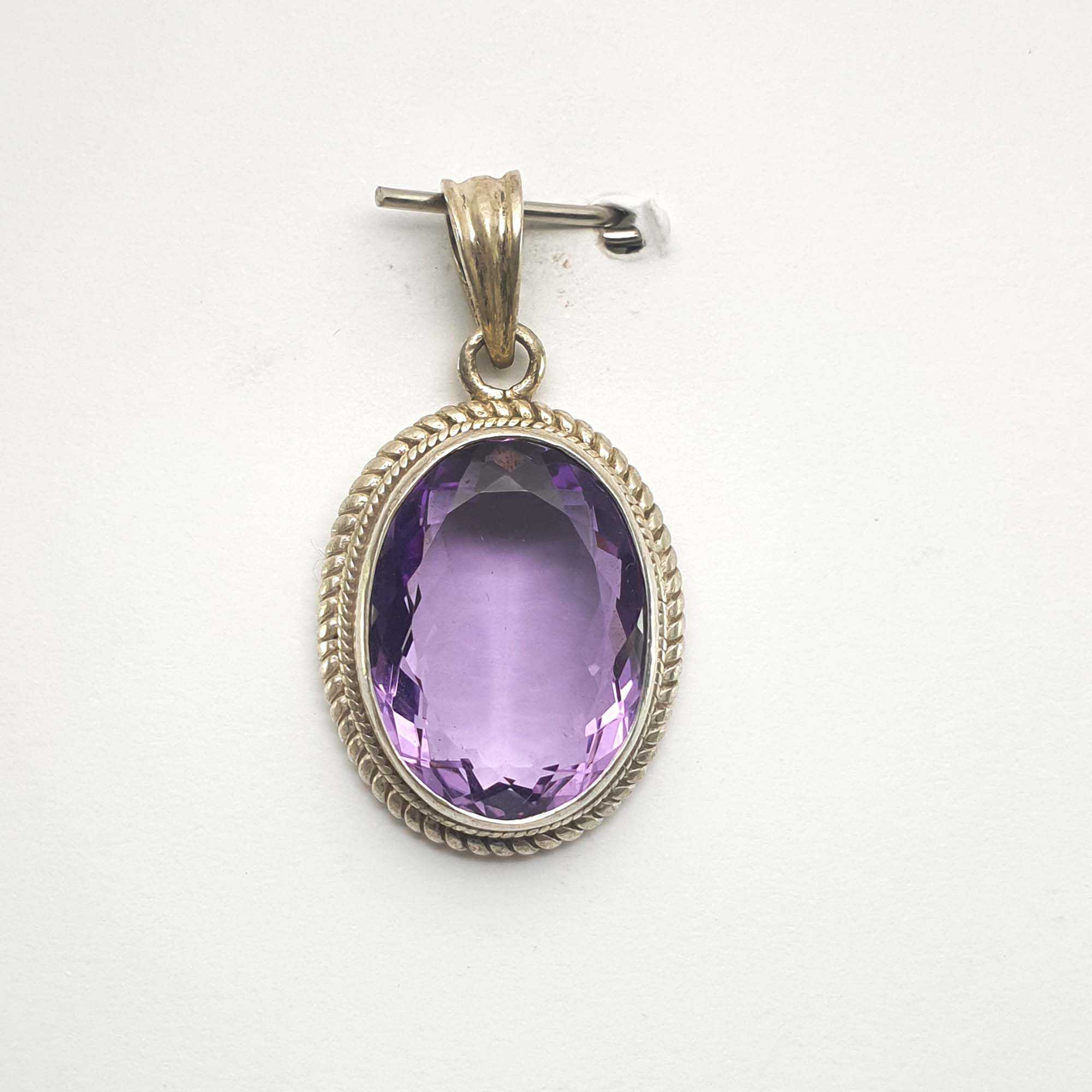 Amethyst Silver Pendant