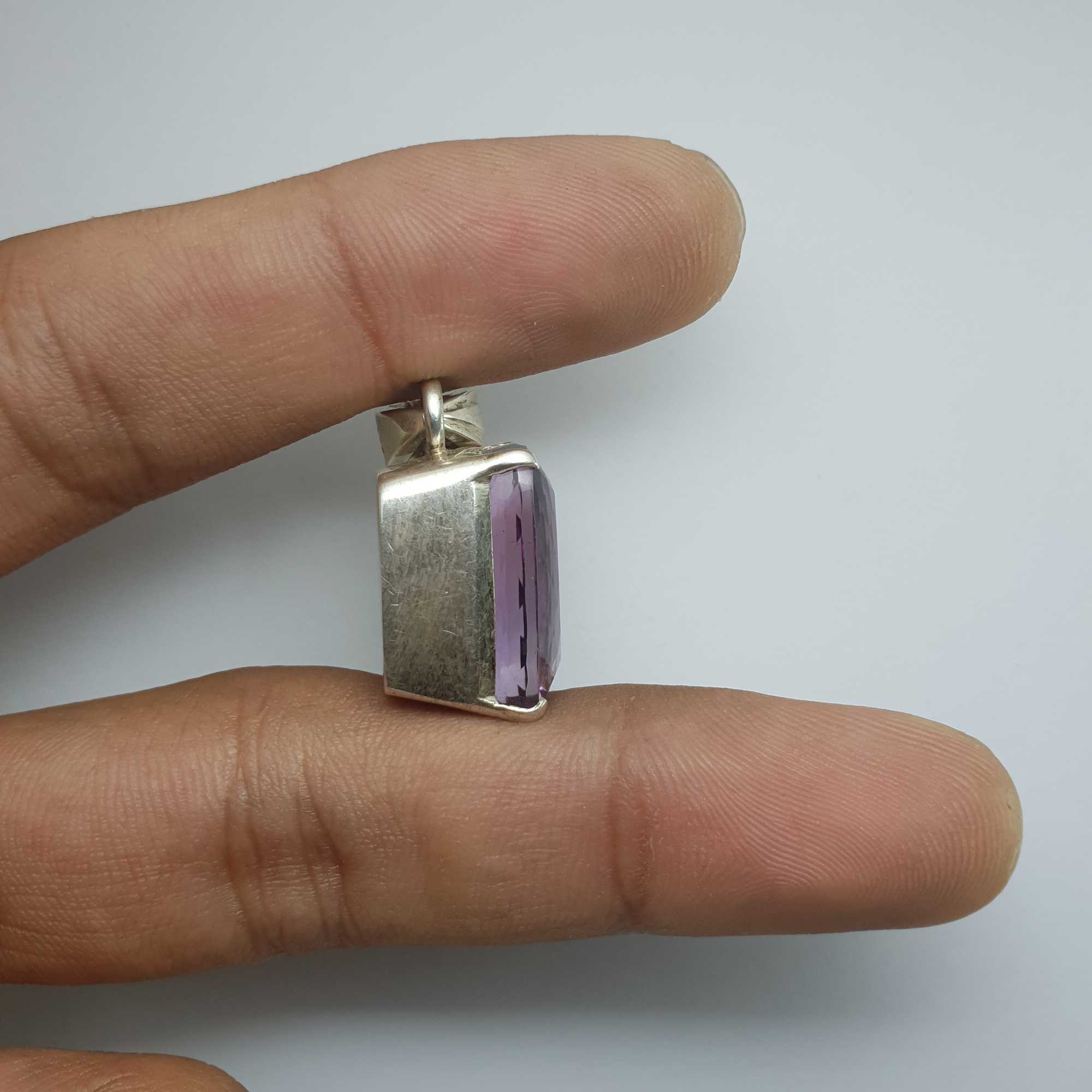 Amethyst Silver Pendant