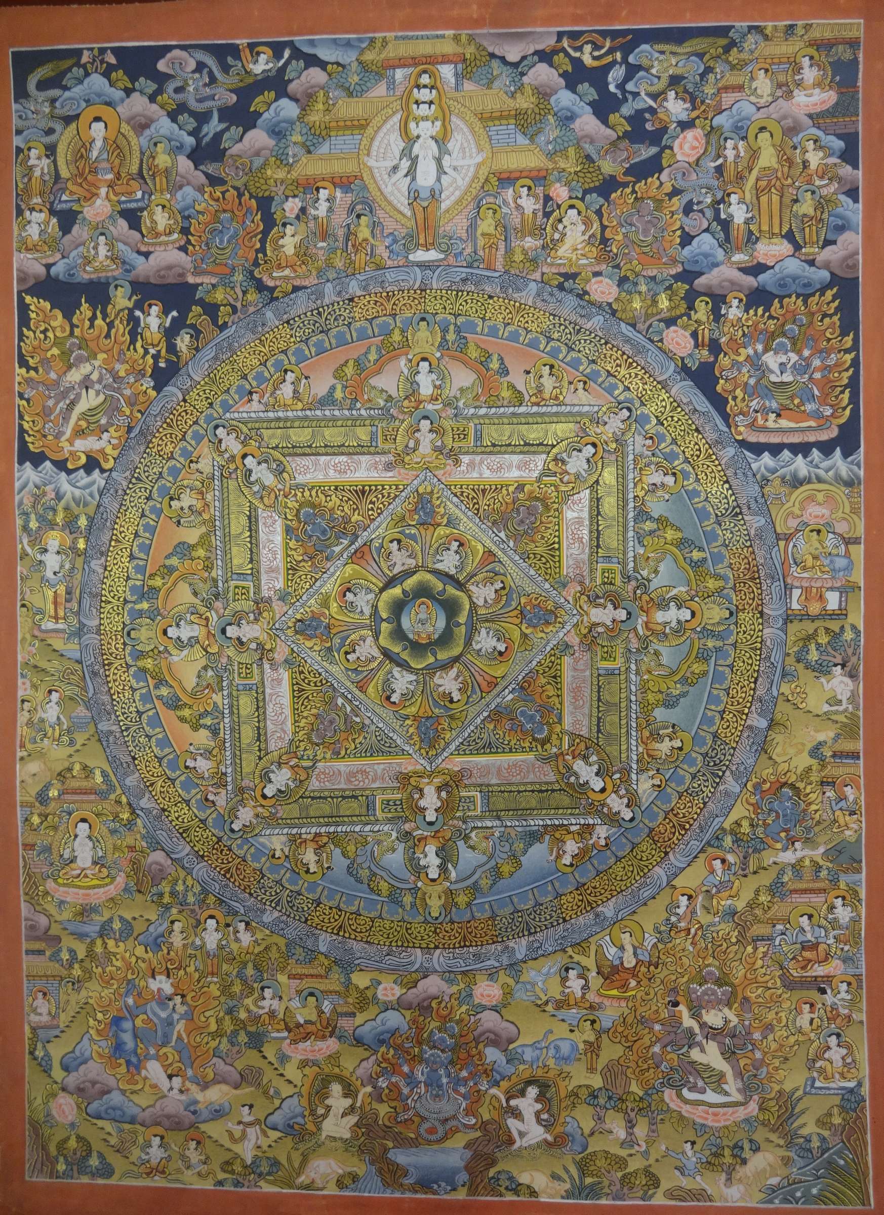 Tibetan Thangka <span Style=