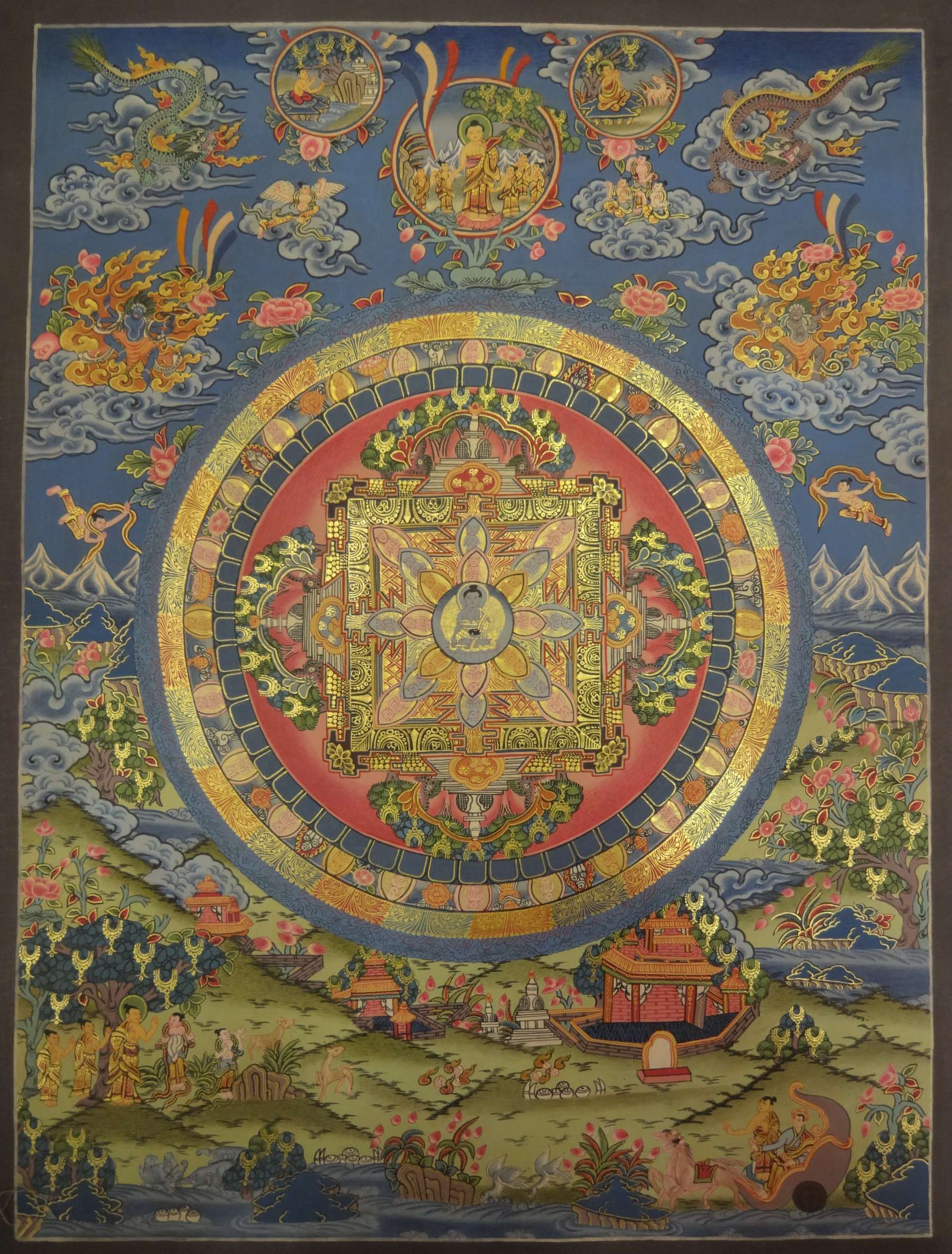 Tibetan Thangka <span Style=