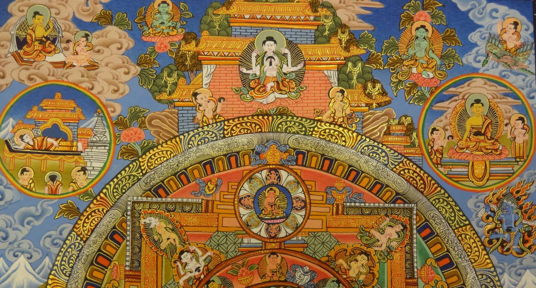 Tibetan Thangka <span Style=