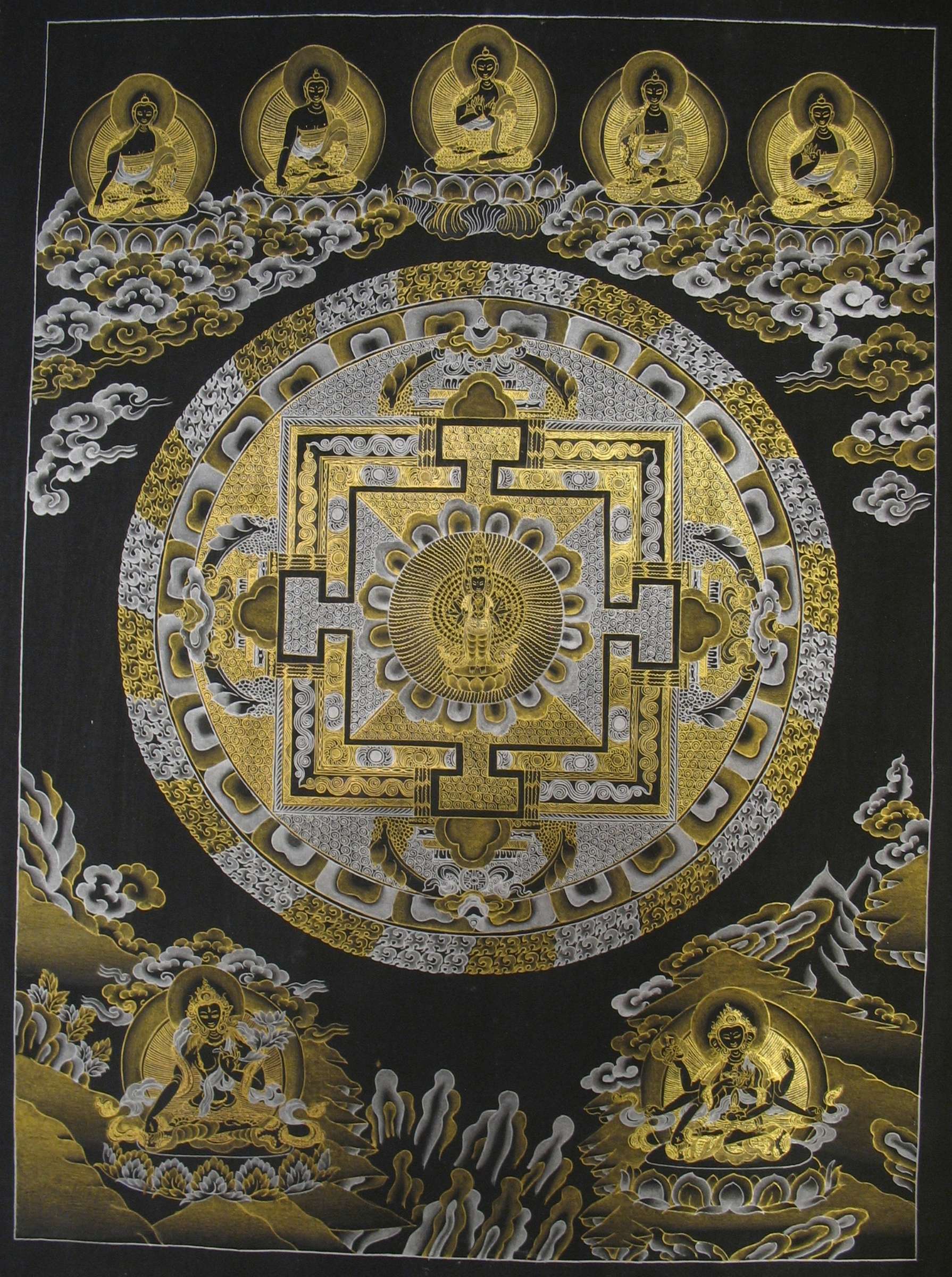 Tibetan Thangka <span Style=