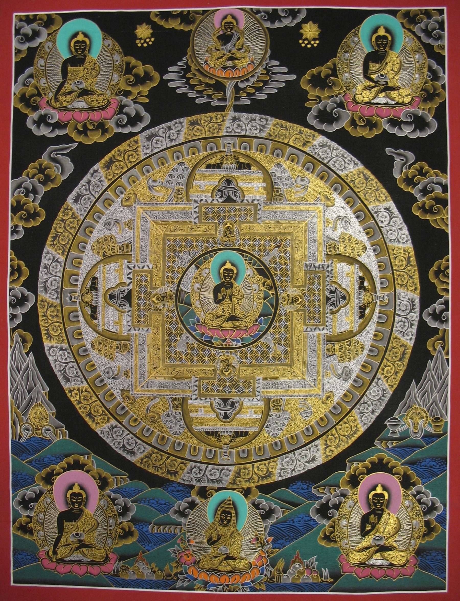 Tibetan Thangka <span Style=