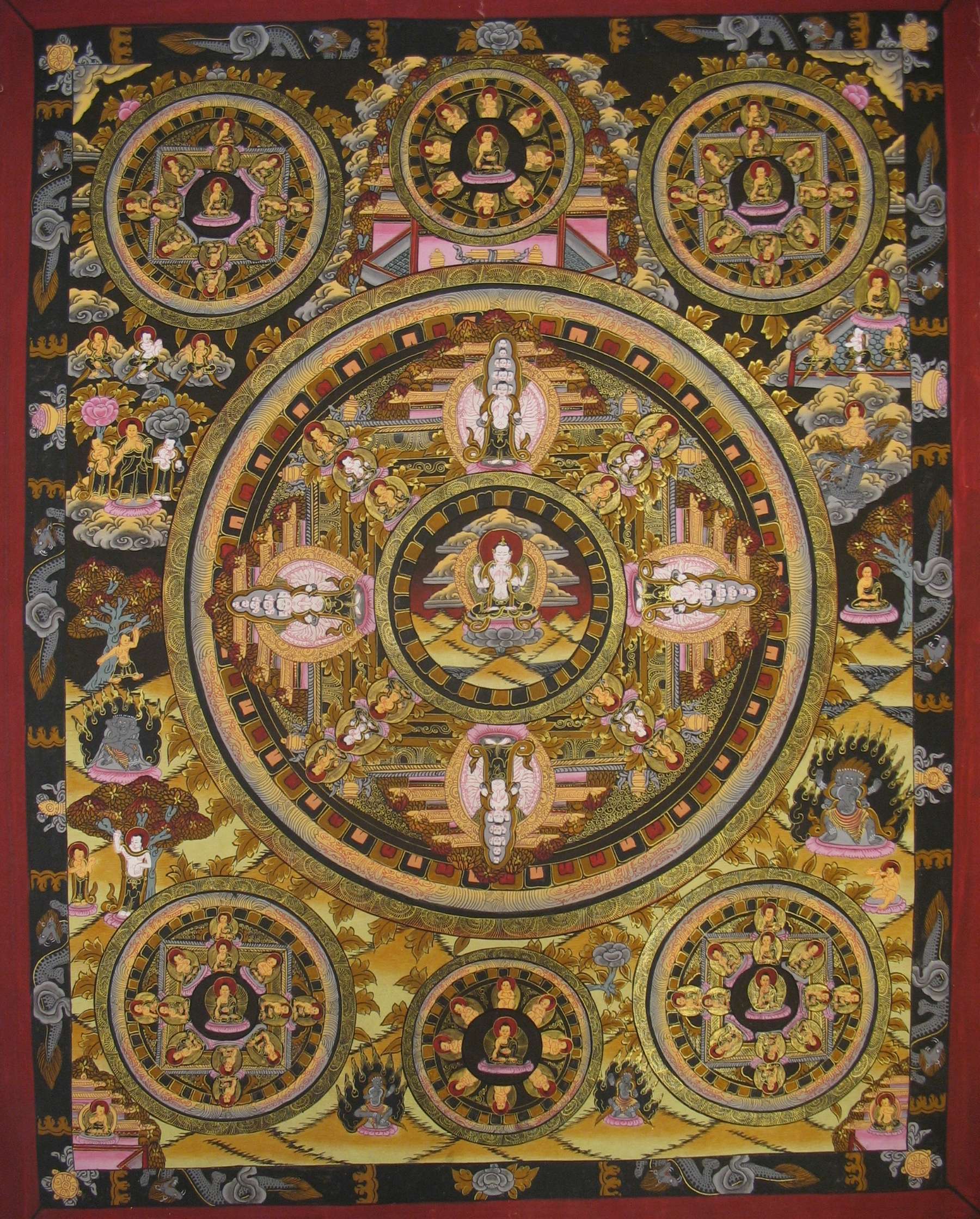 Tibetan Thangka <span Style=