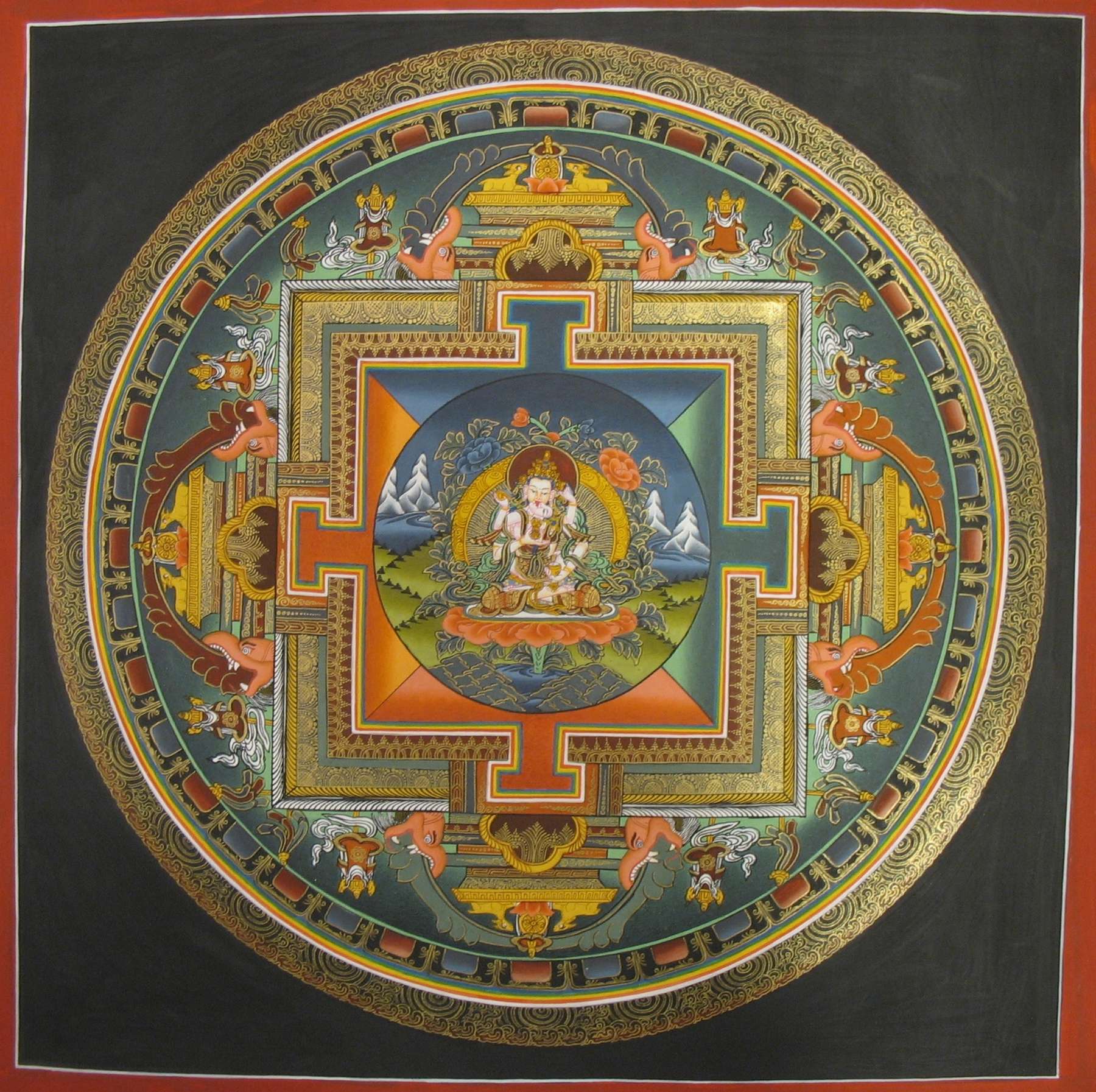 Tibetan Thangka <span Style=