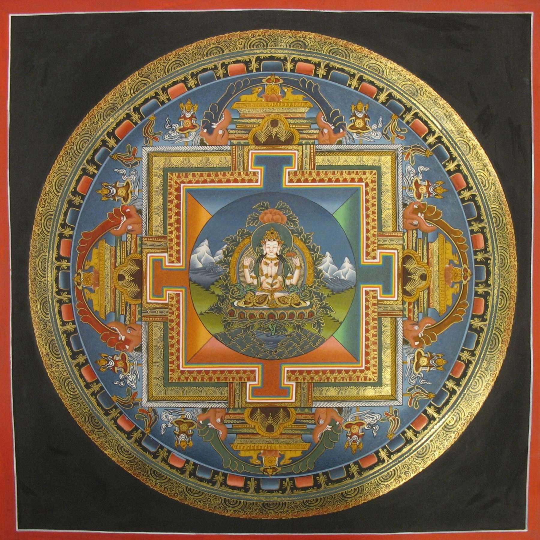 Tibetan Thangka <span Style=