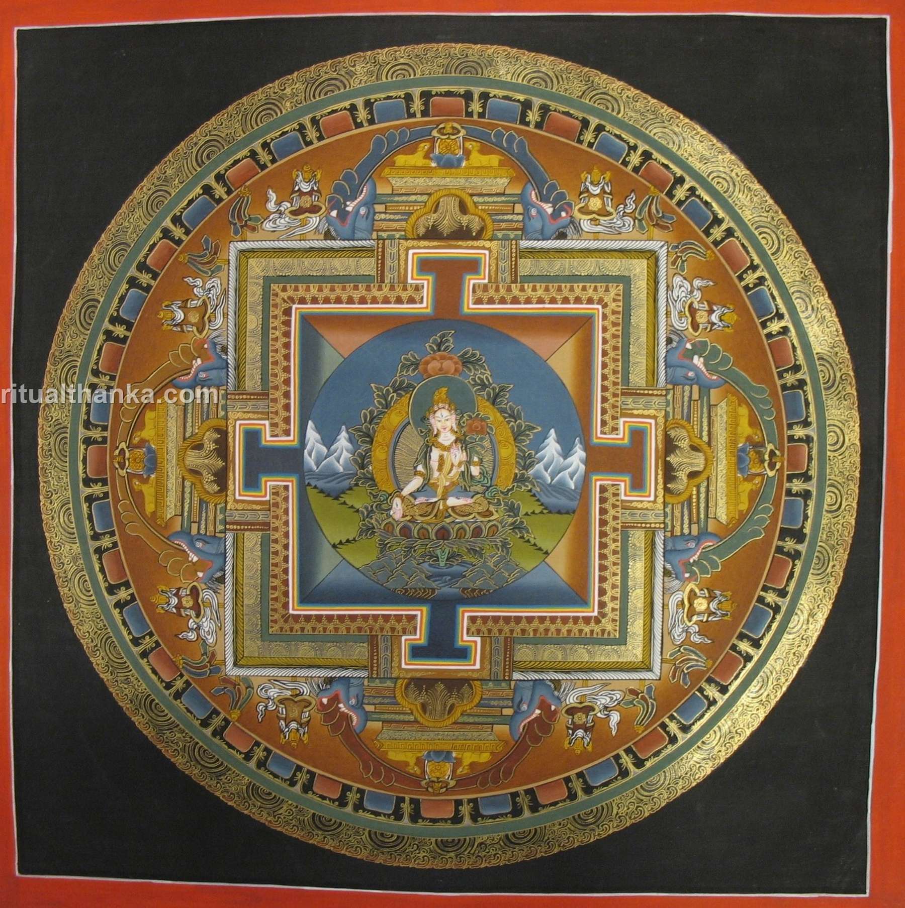 Tibetan Thangka <span Style=