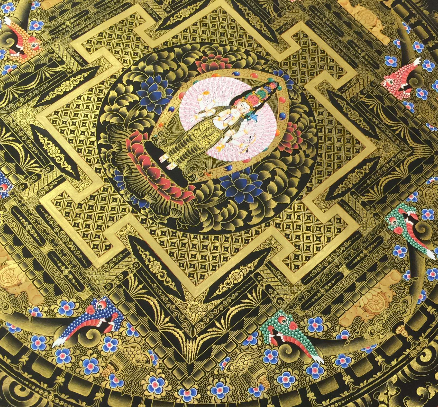 Tibetan Thangka <span Style=