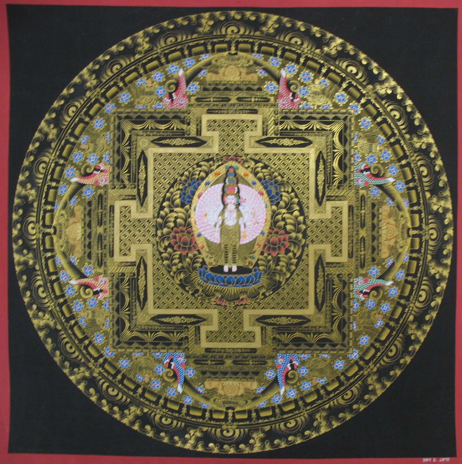 Tibetan Thangka <span Style=