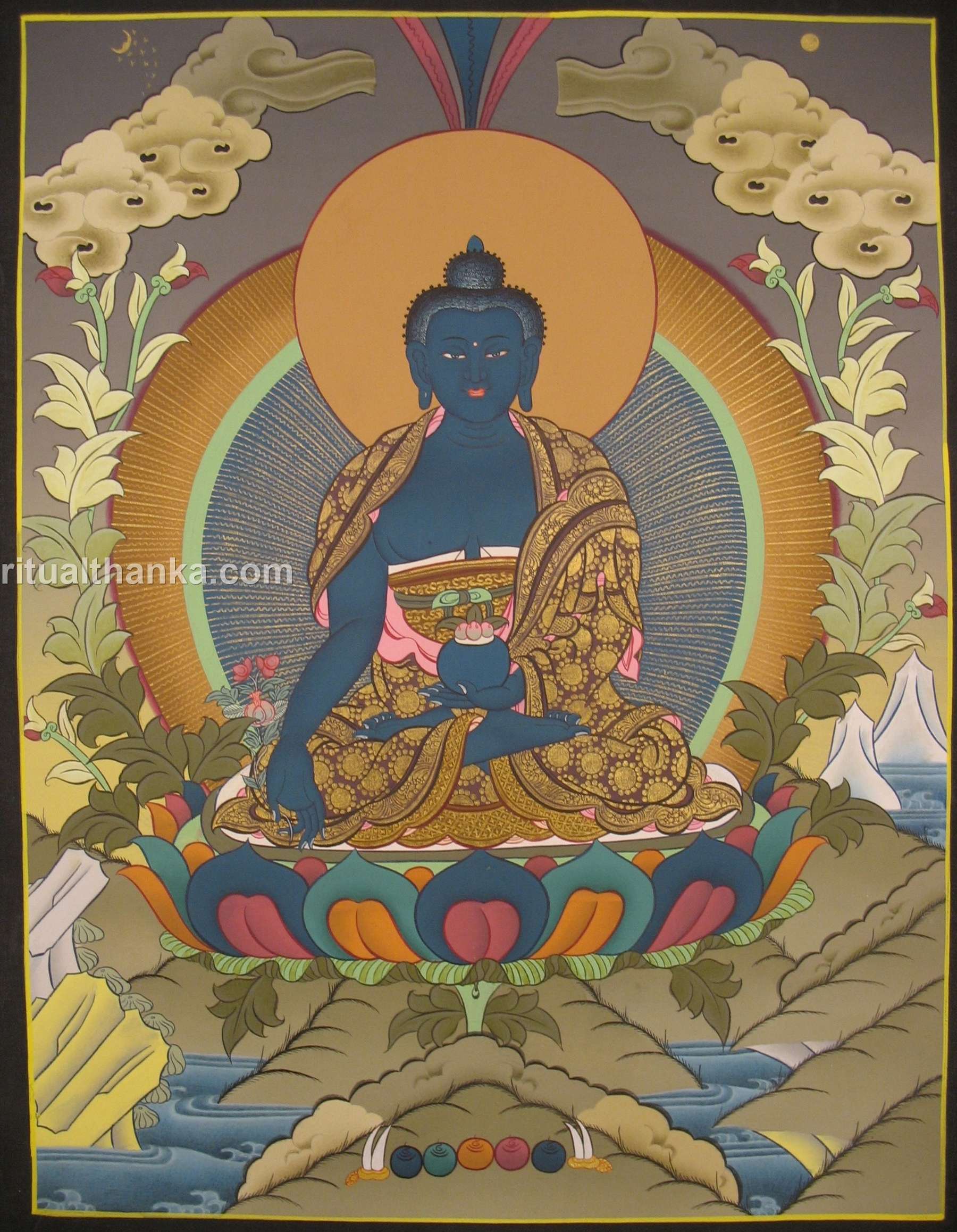 Tibetan Thangka <span Style=