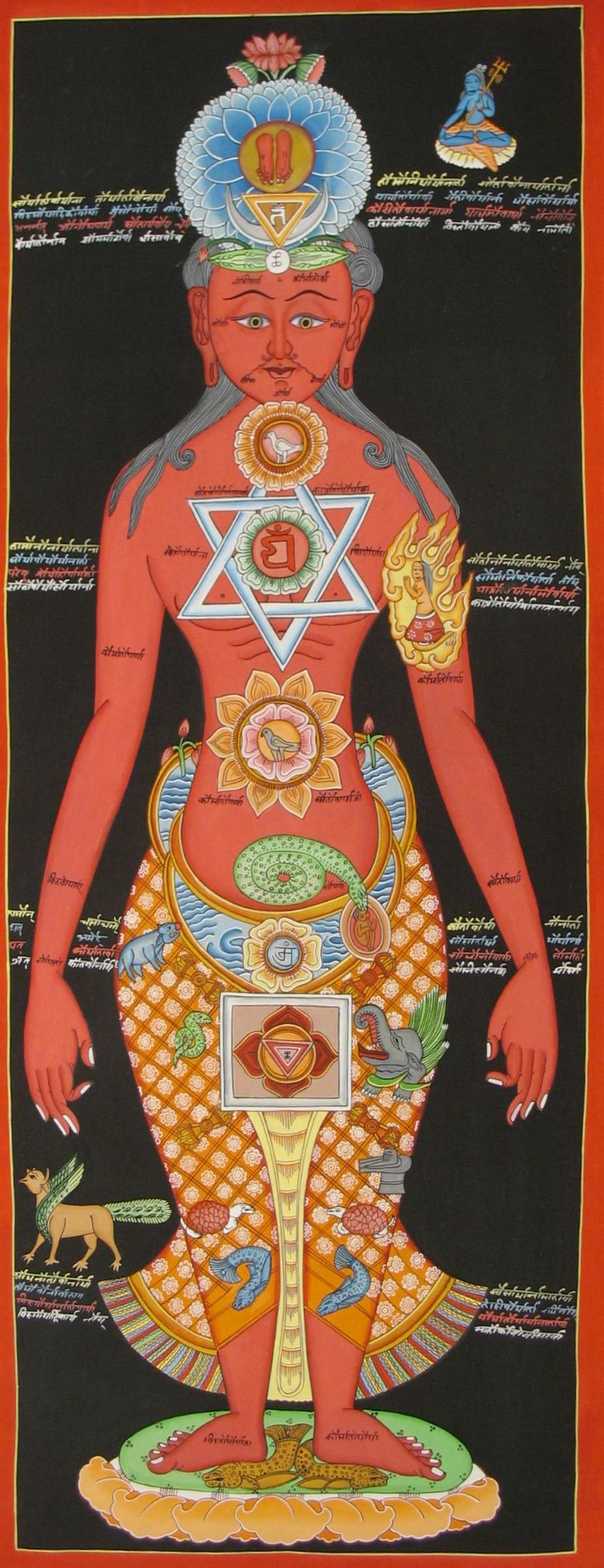 Tibetan Thangka Of Samadhi Medium