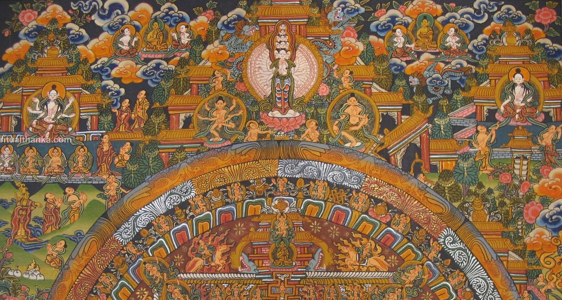 Tibetan Thangka <span Style=