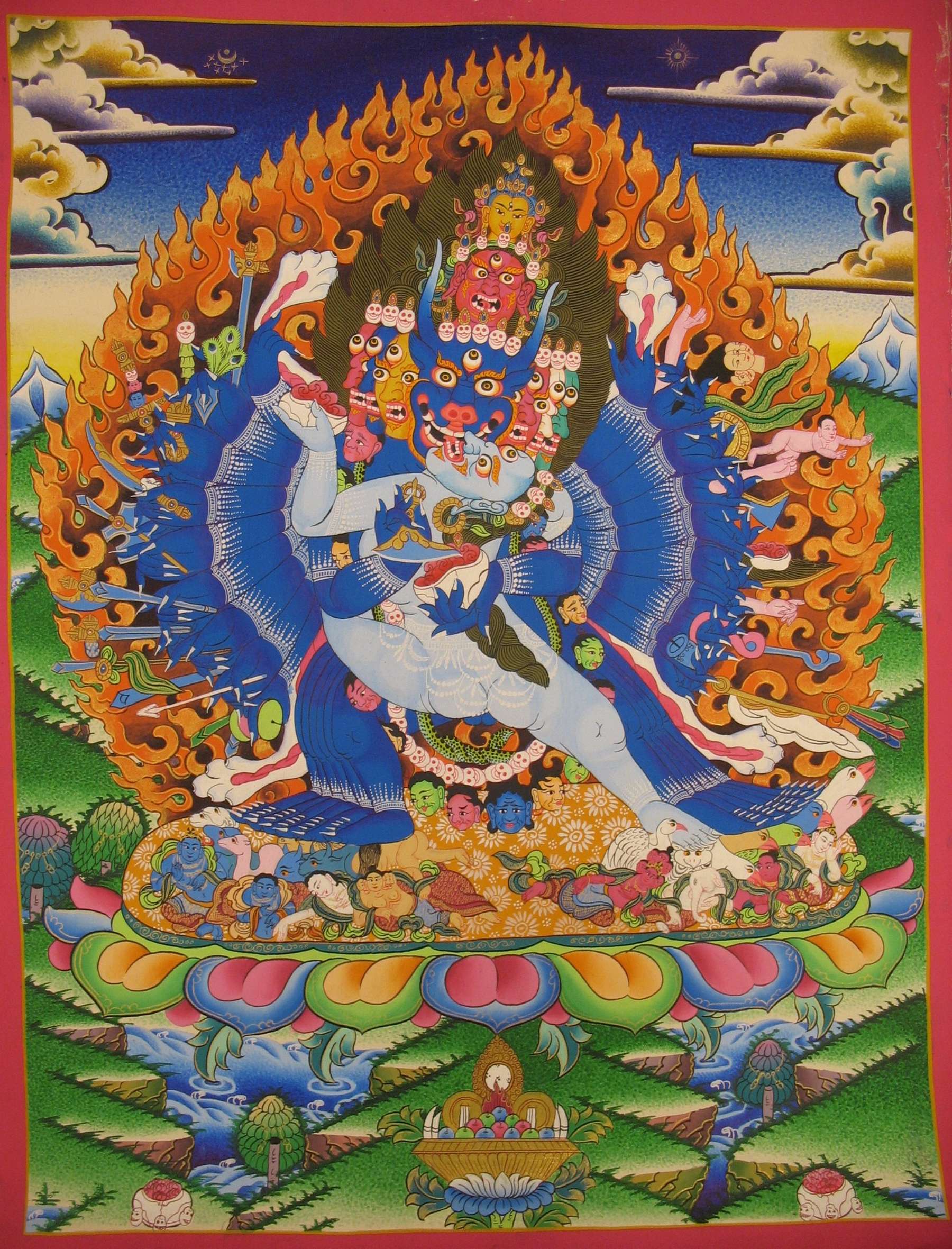 YAMANTAKA - Thangka, Gods & Figures, Yamantaka, Bodhisattva Manjushri ...