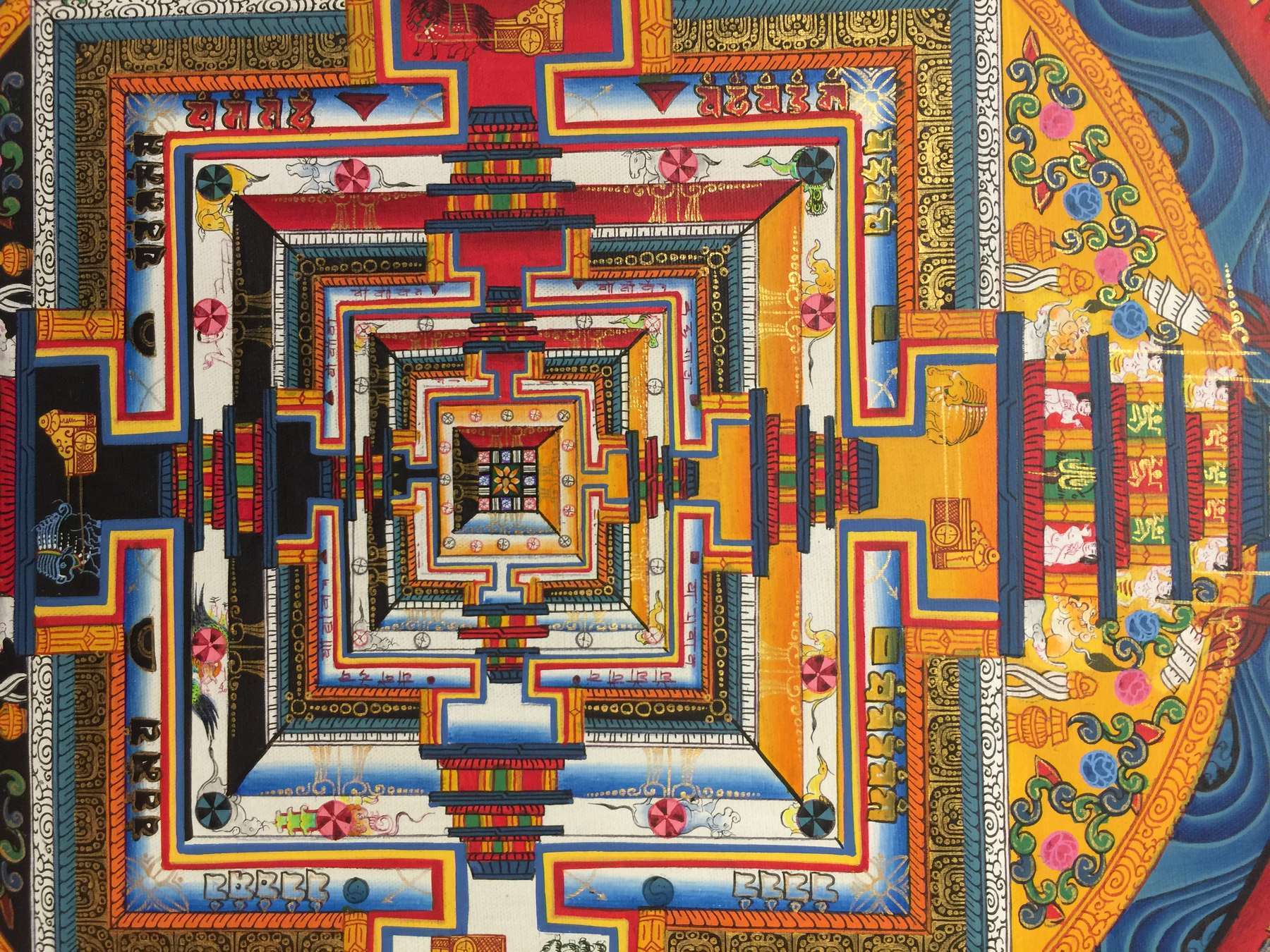 Tibetan Thangka <span Style=