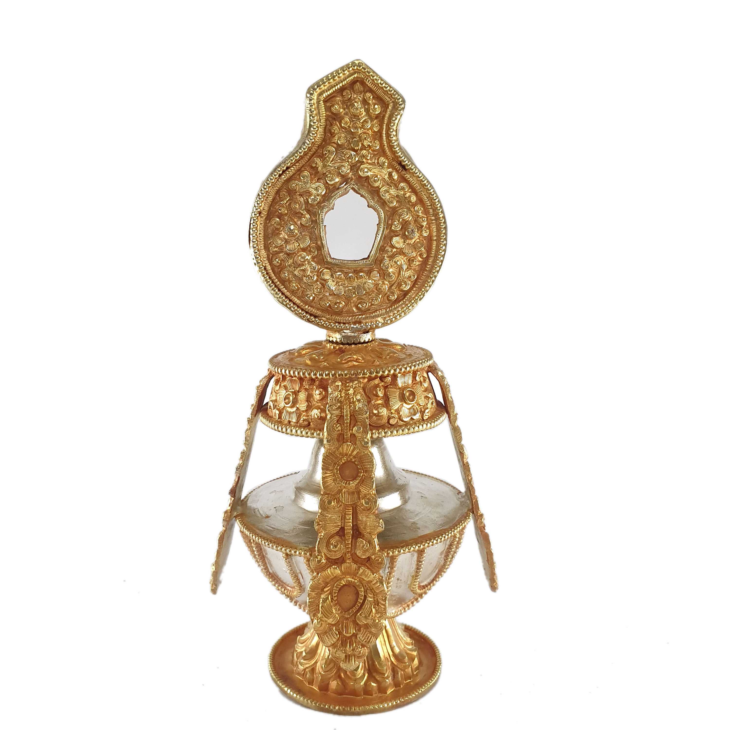 hq Tsebum : Ritual Long Life Vase For Long Life gold And Silver Plated