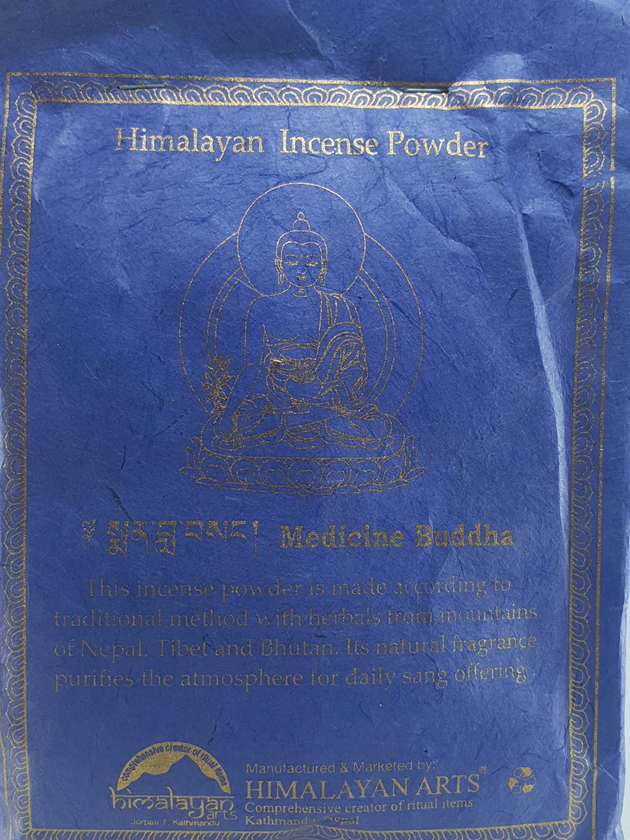 Medicine Buddha Himalayan Incense Powder, paper Bag