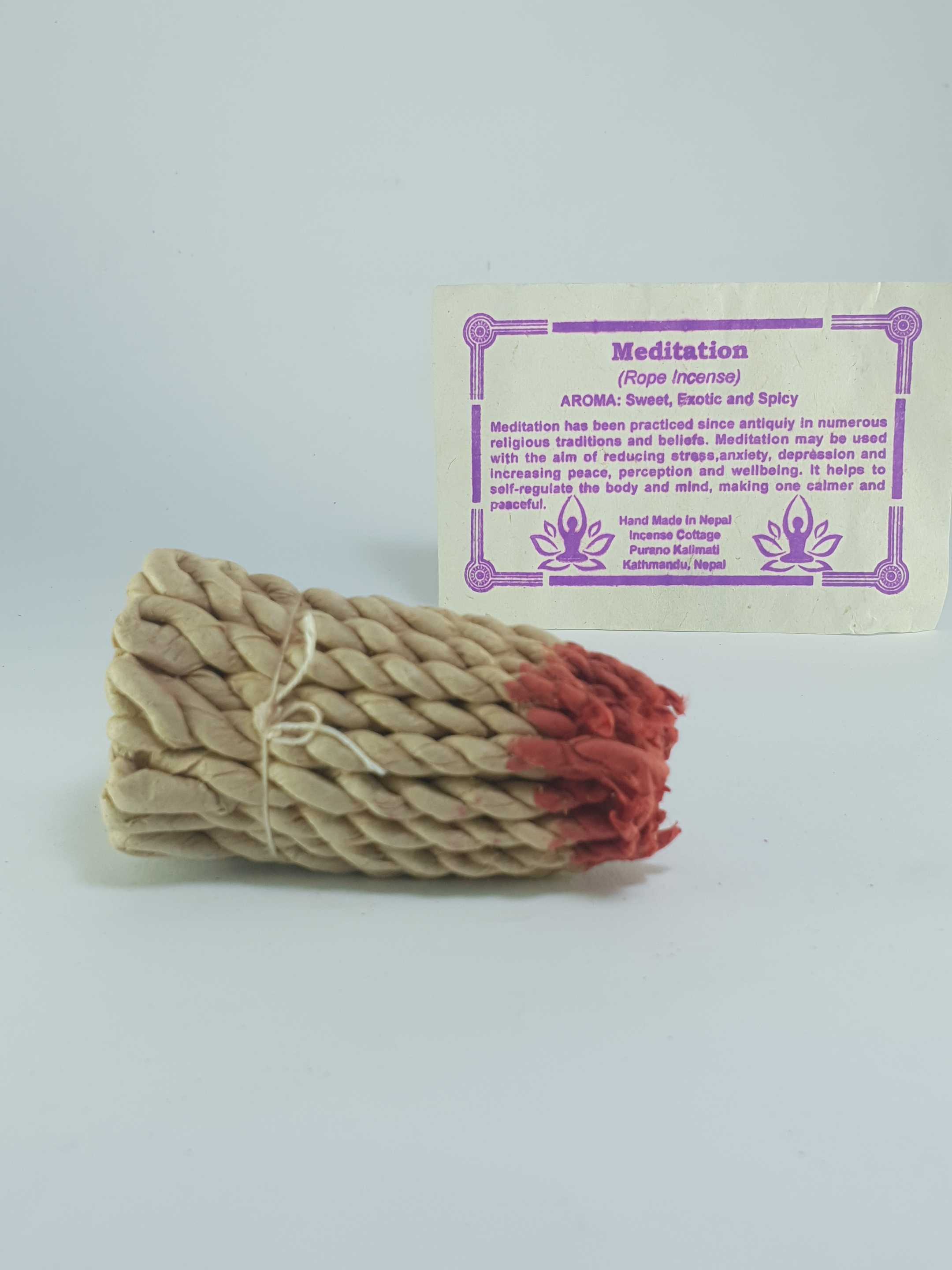 Meditate : Traditional Handmade Rope Incense