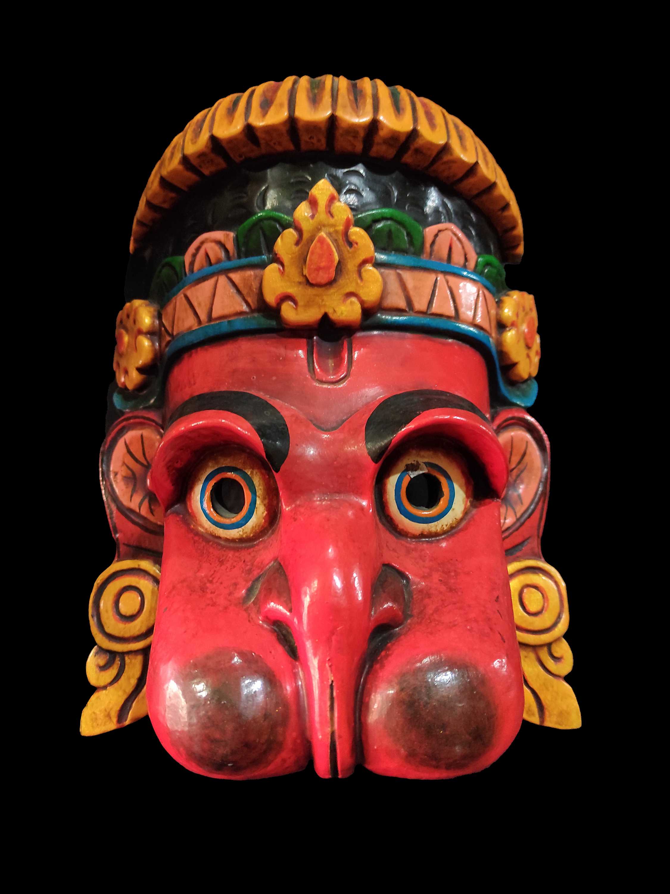Hanuman Mask, Handmade Wooden Mask <span Style=