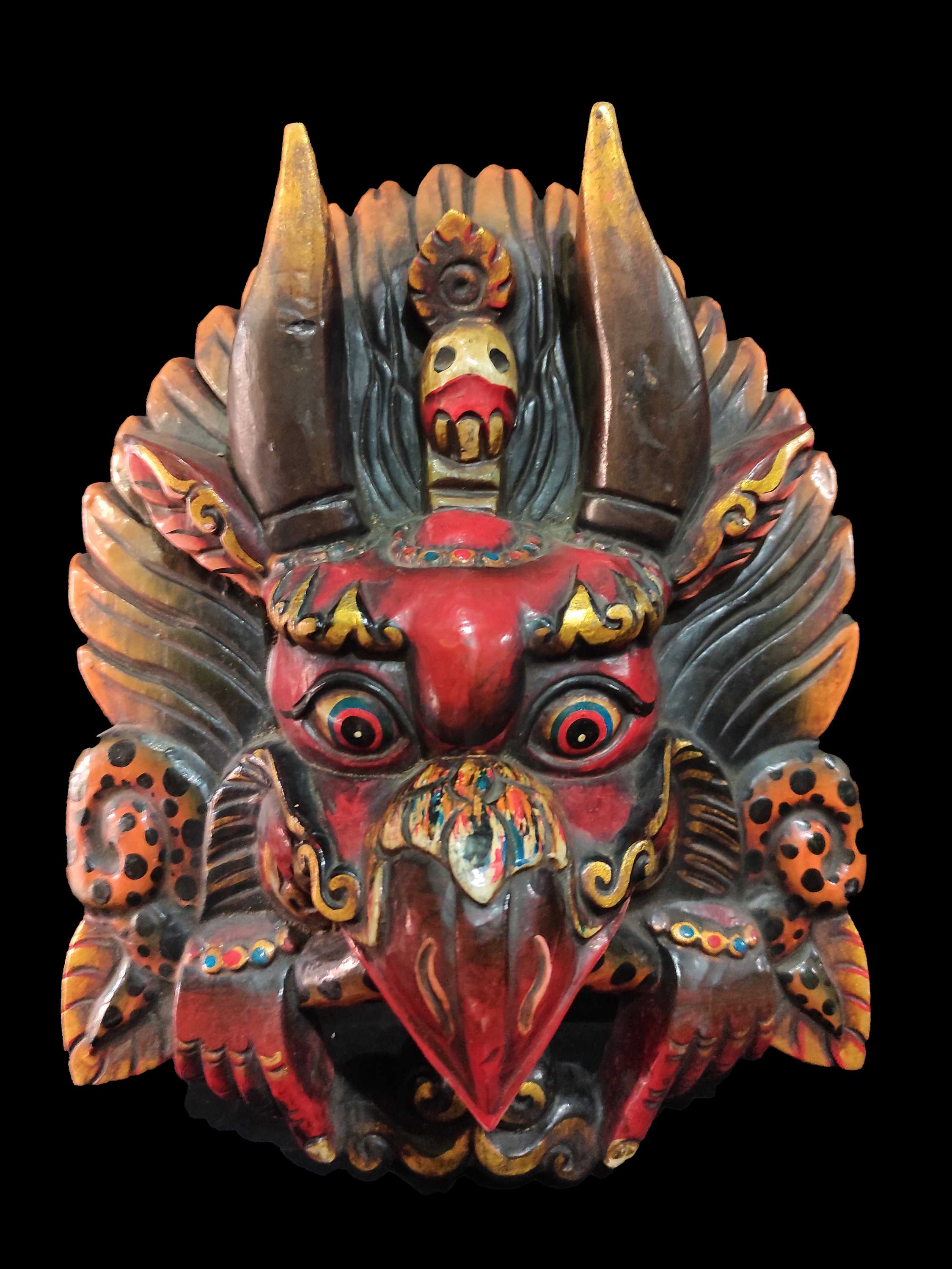 Garuda Mask, Handmade Wooden Big Mask <span Style=