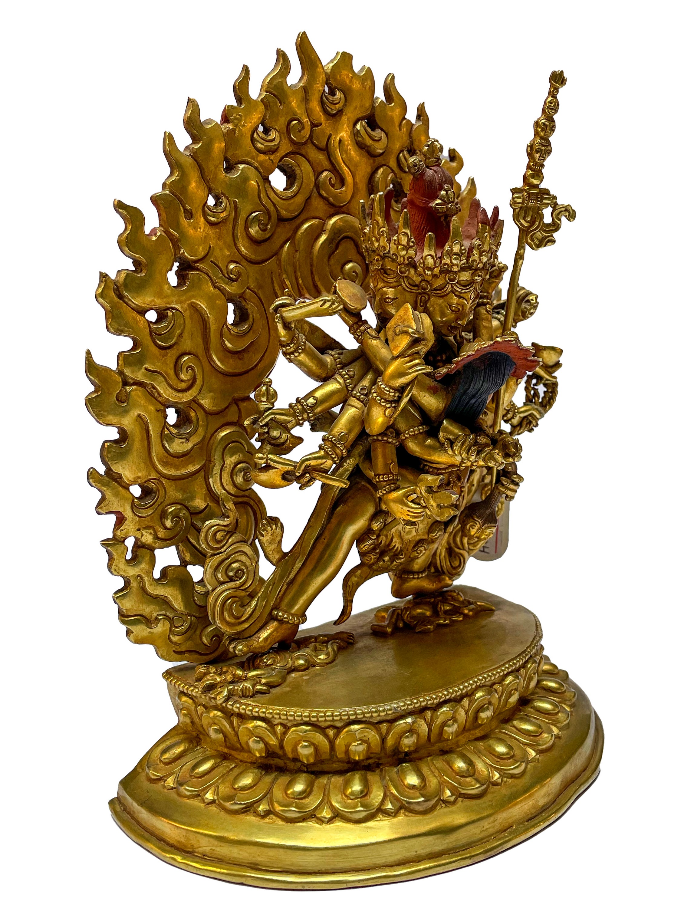 Nepali Statue Of Chakrasamvara - Heruka, copper Gold Plated