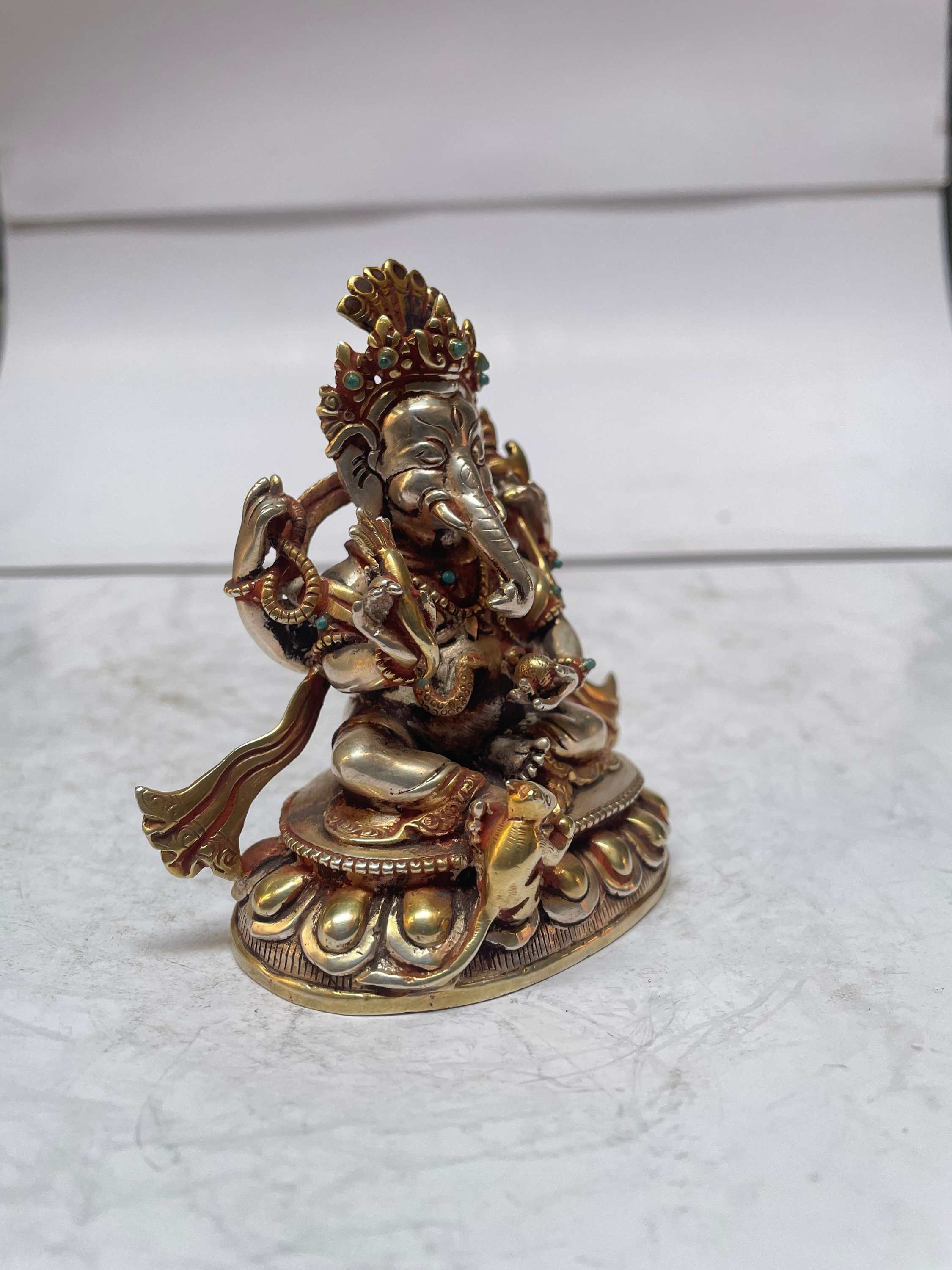 master Quality, Sterling Silver, 300 Gram Statue Of Ganesh, old Stock