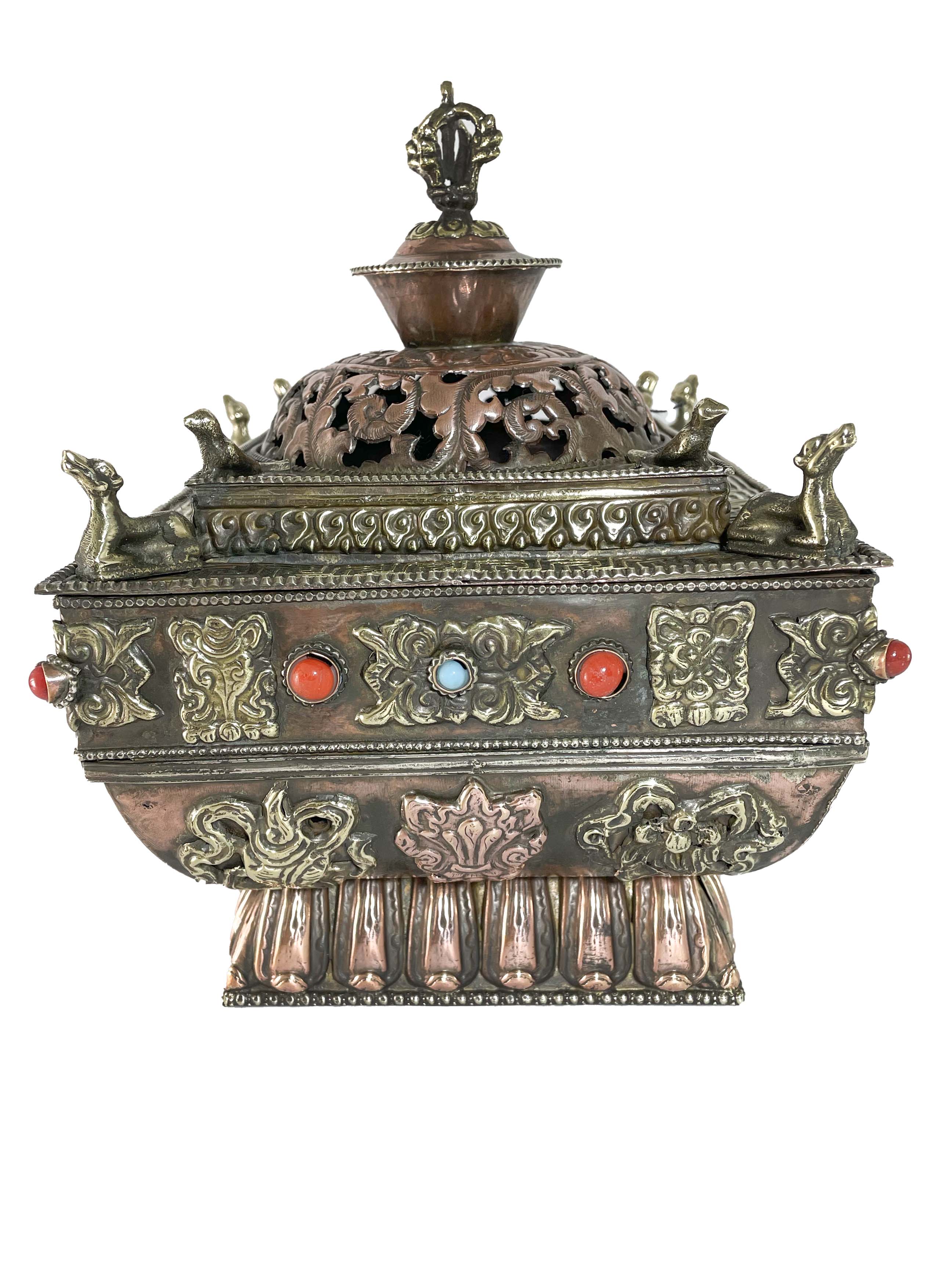 Hand Beaten Metal Incense Burner, <span Style=