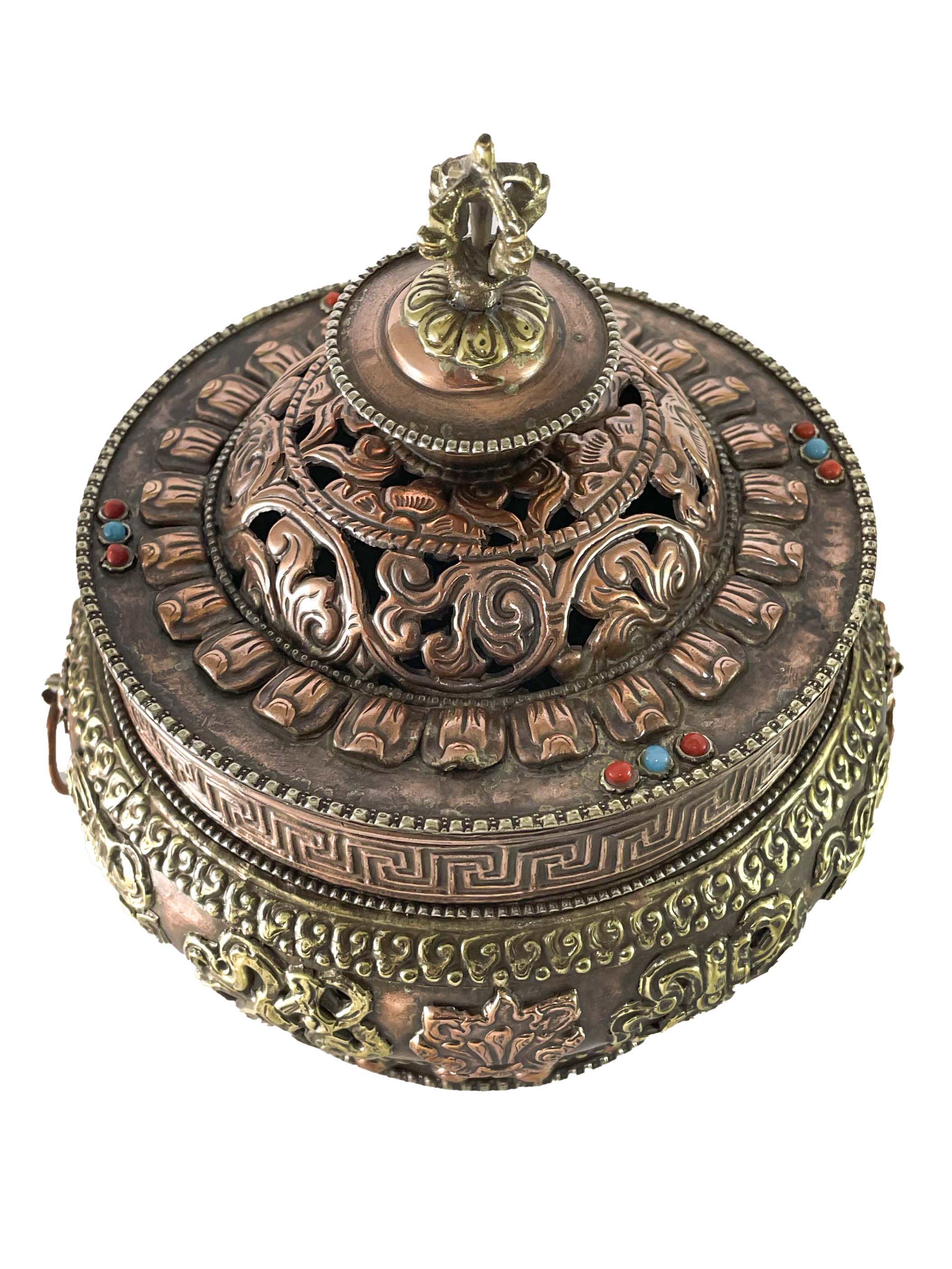 Hand Beaten Metal Incense Burner, hanging & Swinging