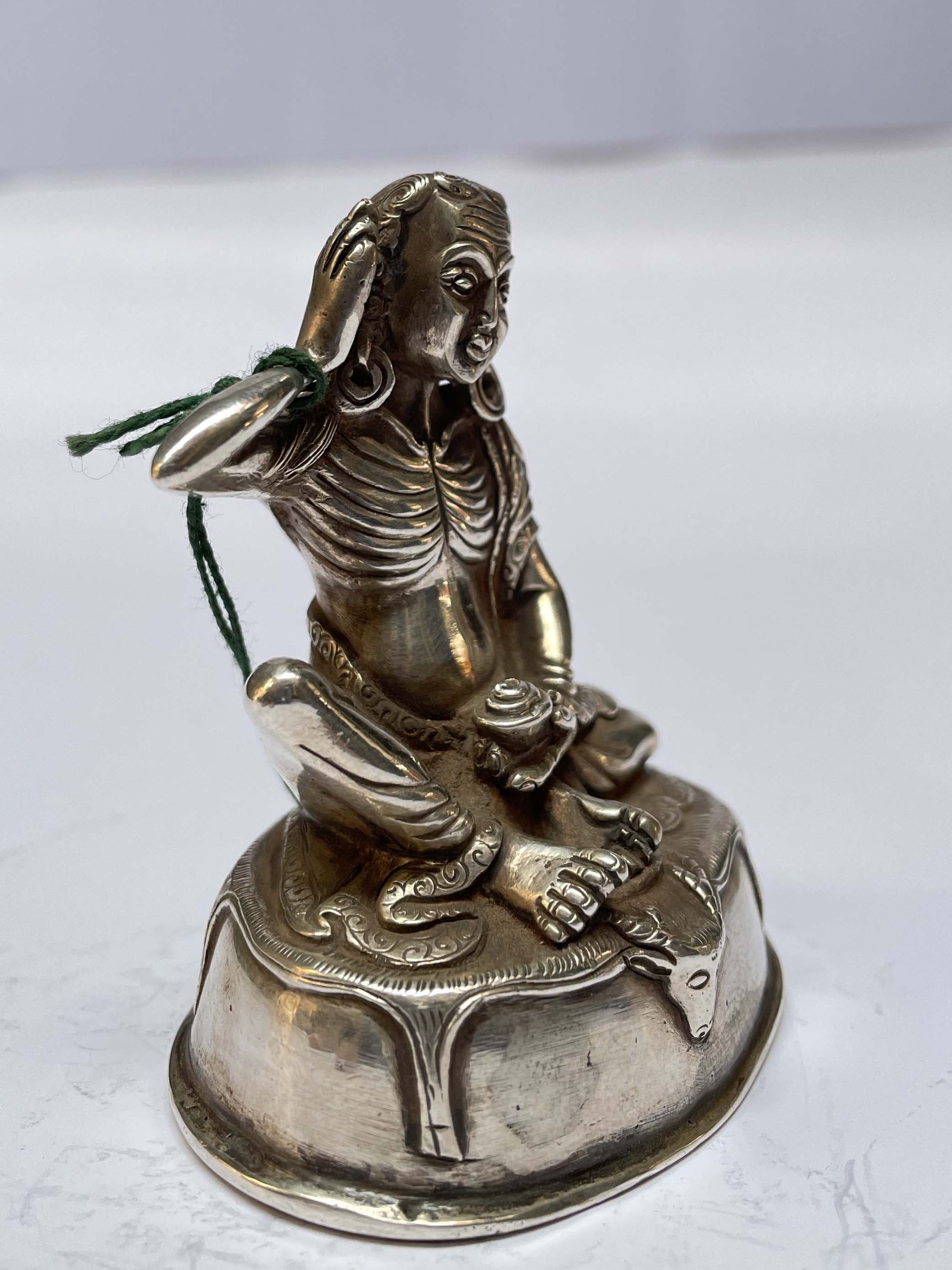 master Quality, Sterling Silver, 208gram Statue Of Milarepa, old Stock, rare Find