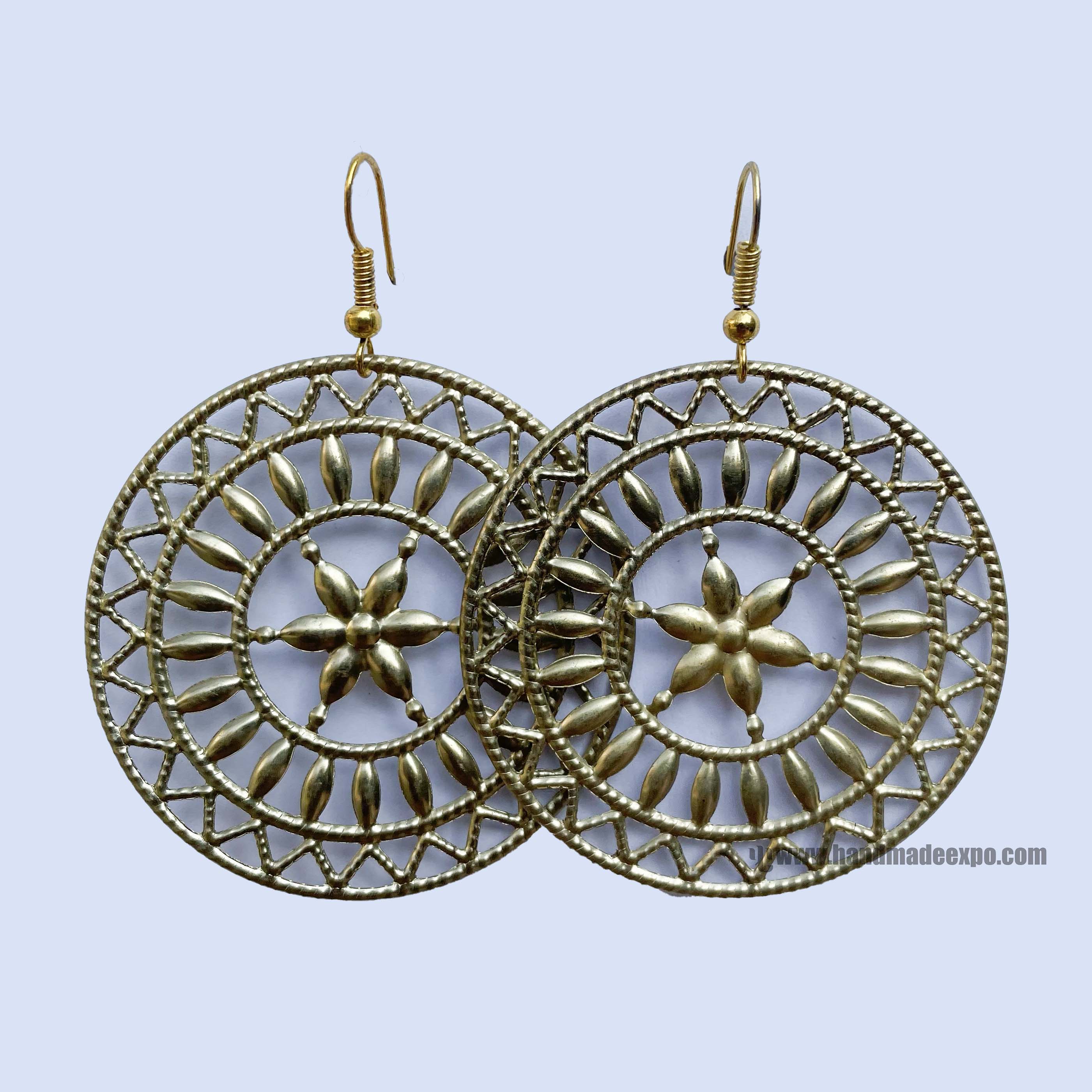 Brass Metal Meenakari Kundan Drop Earrings – Celebravo®