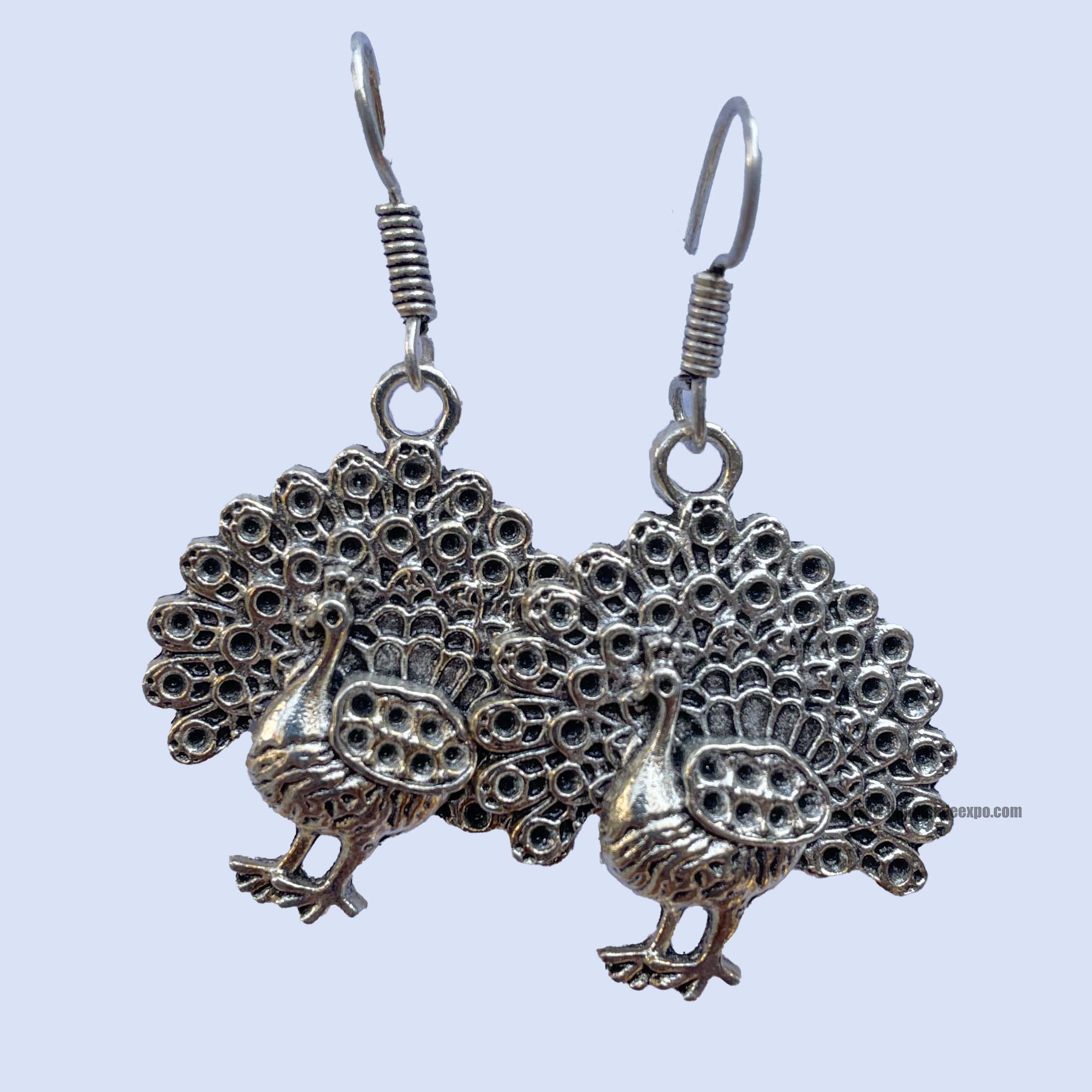 Metal Earring peacock Design