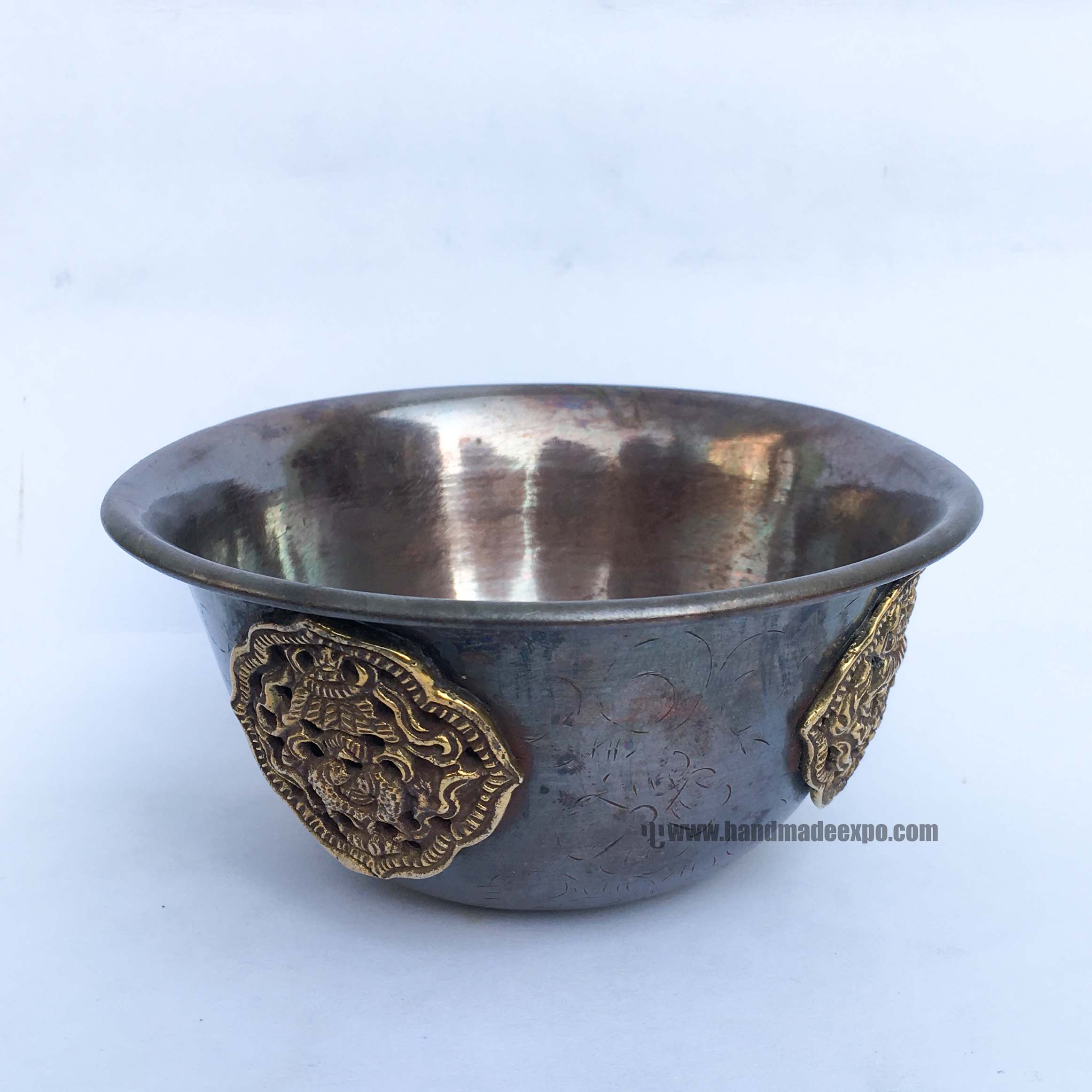 Metal Offering Bowls, oxidized, Large