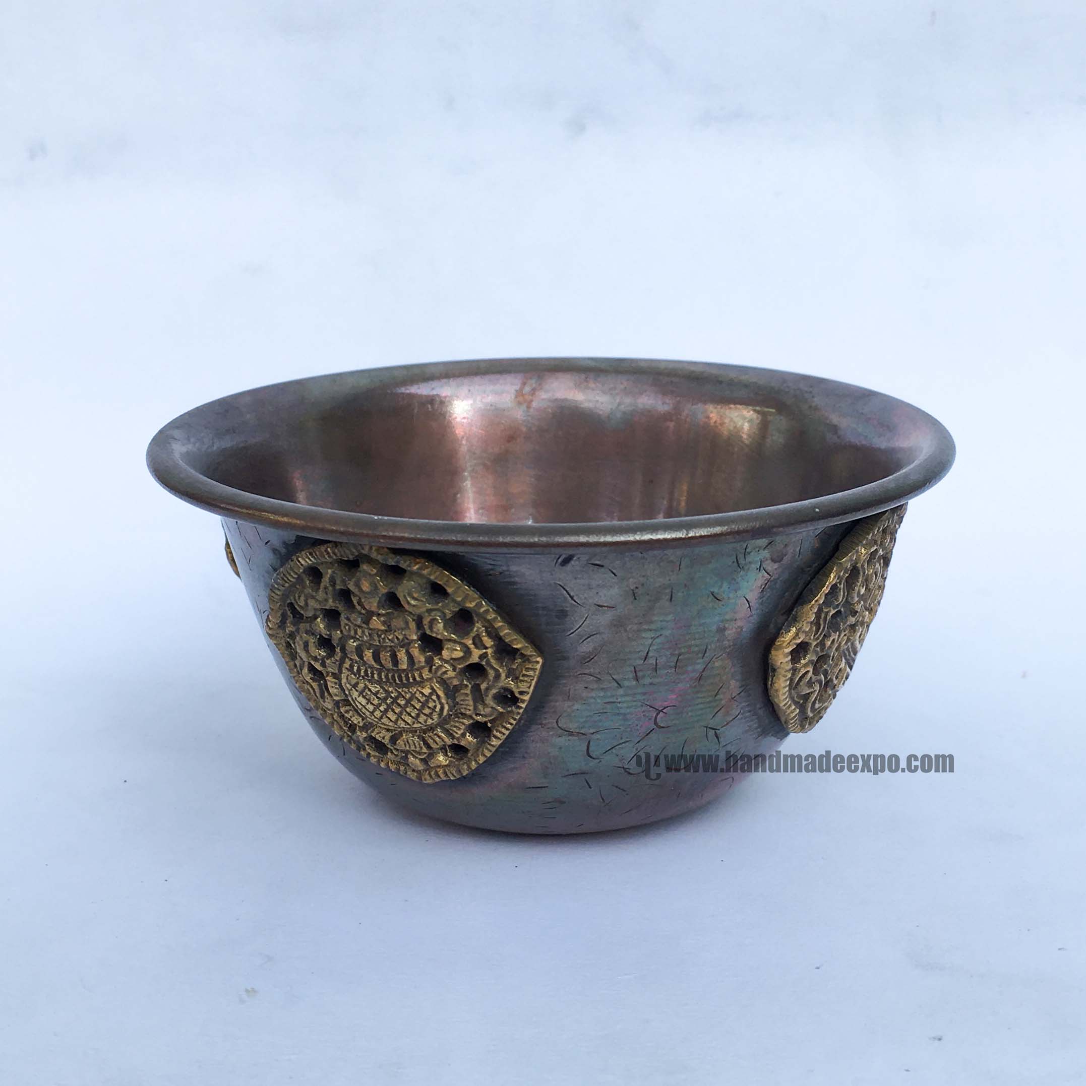 Metal Offering Bowls, oxidized, Medium