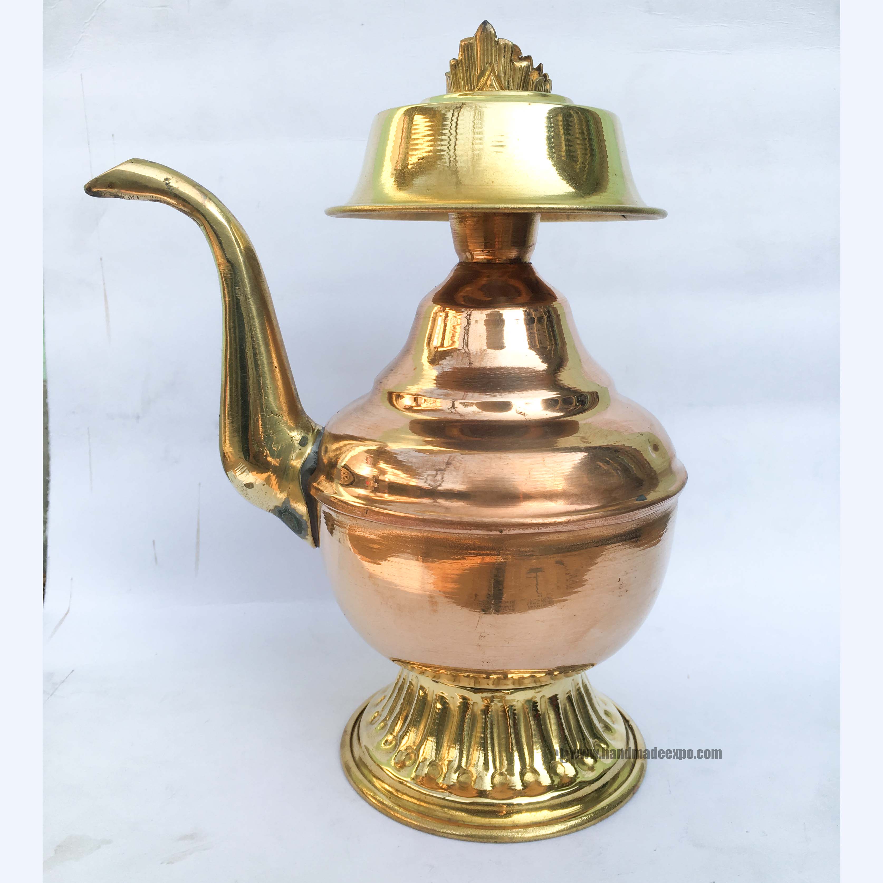 Metal bhumpa, Water Pot Brass With Gold Plated