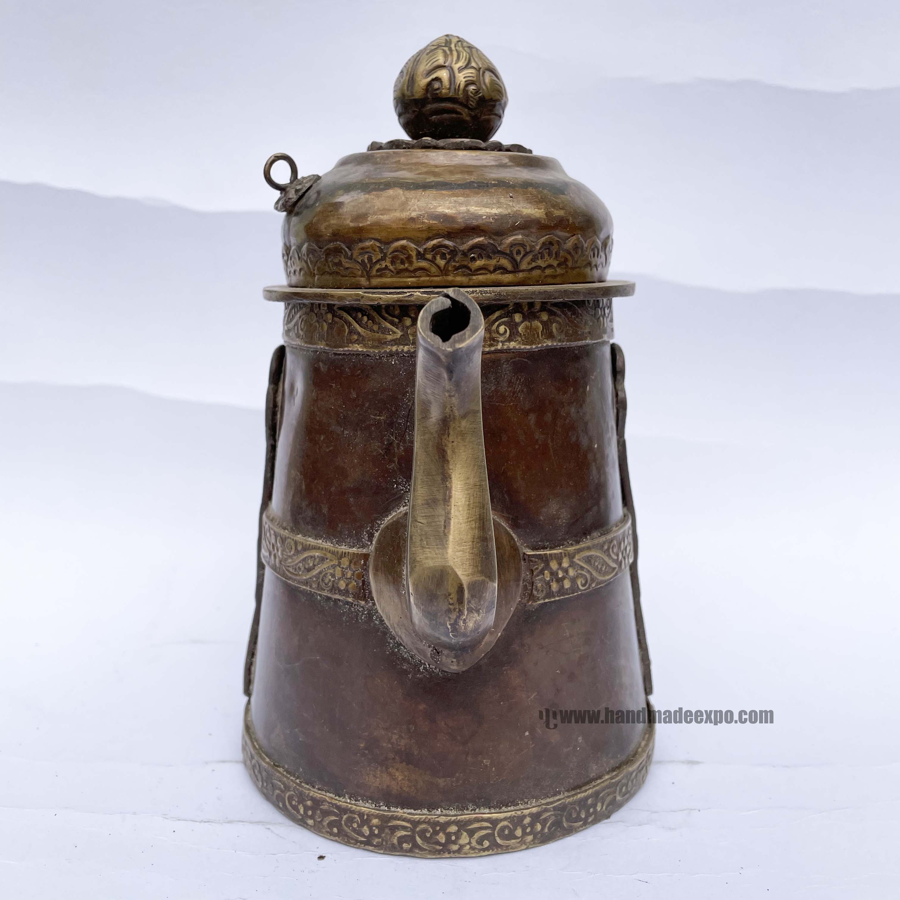 Tibetan Water And Tea And Water Offering Vessel, brass And Copper, Offering Tea