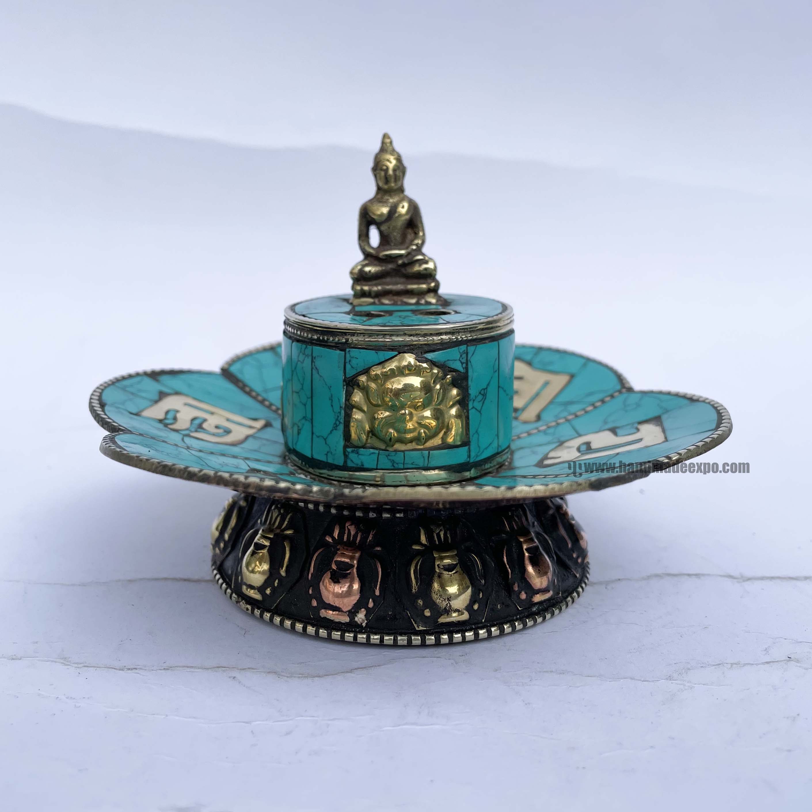 Hand Beaten Metal Incense Burner, <span Style=