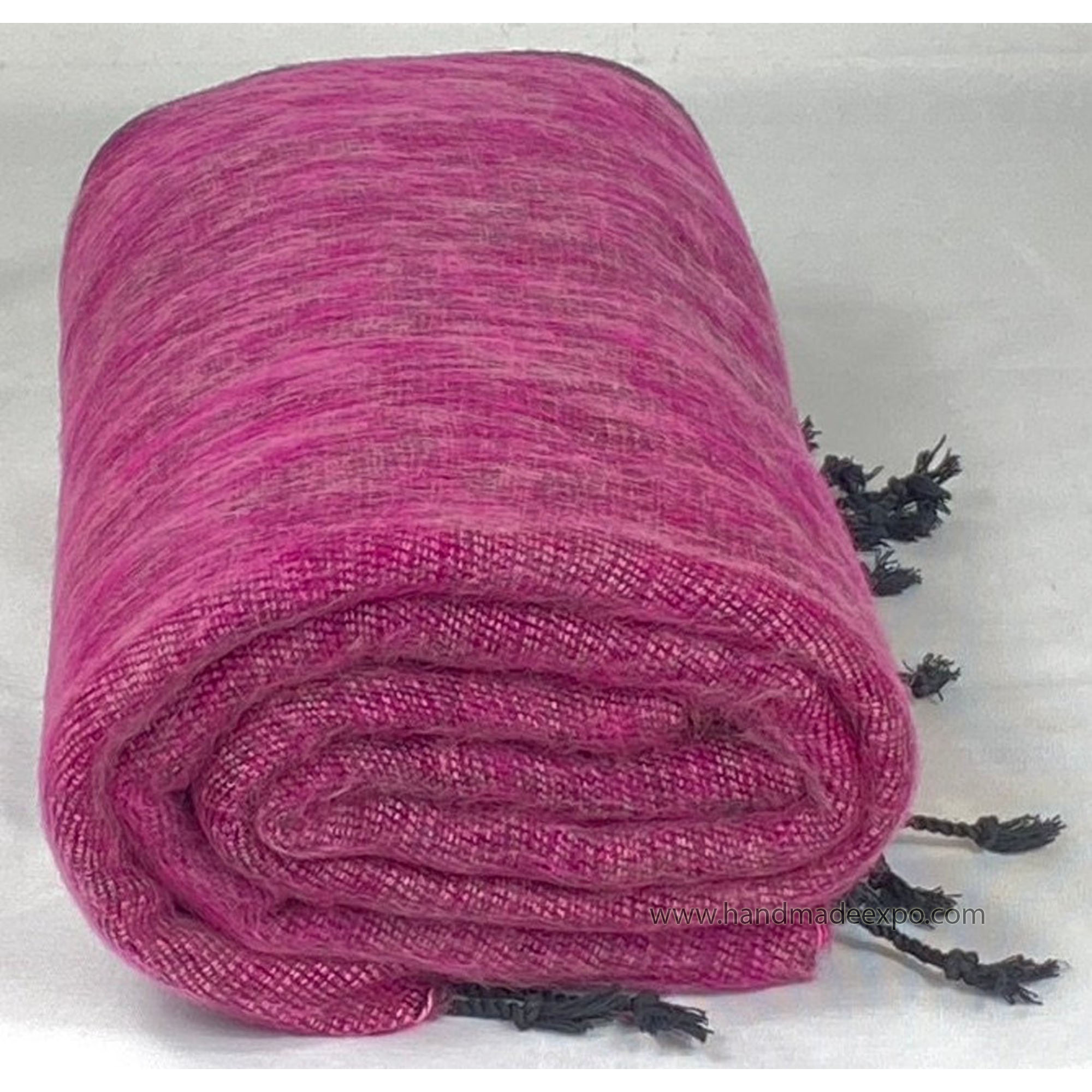 Yak Wool Blanket, Nepali Acrylic Hand Loom Blanket, purple 2