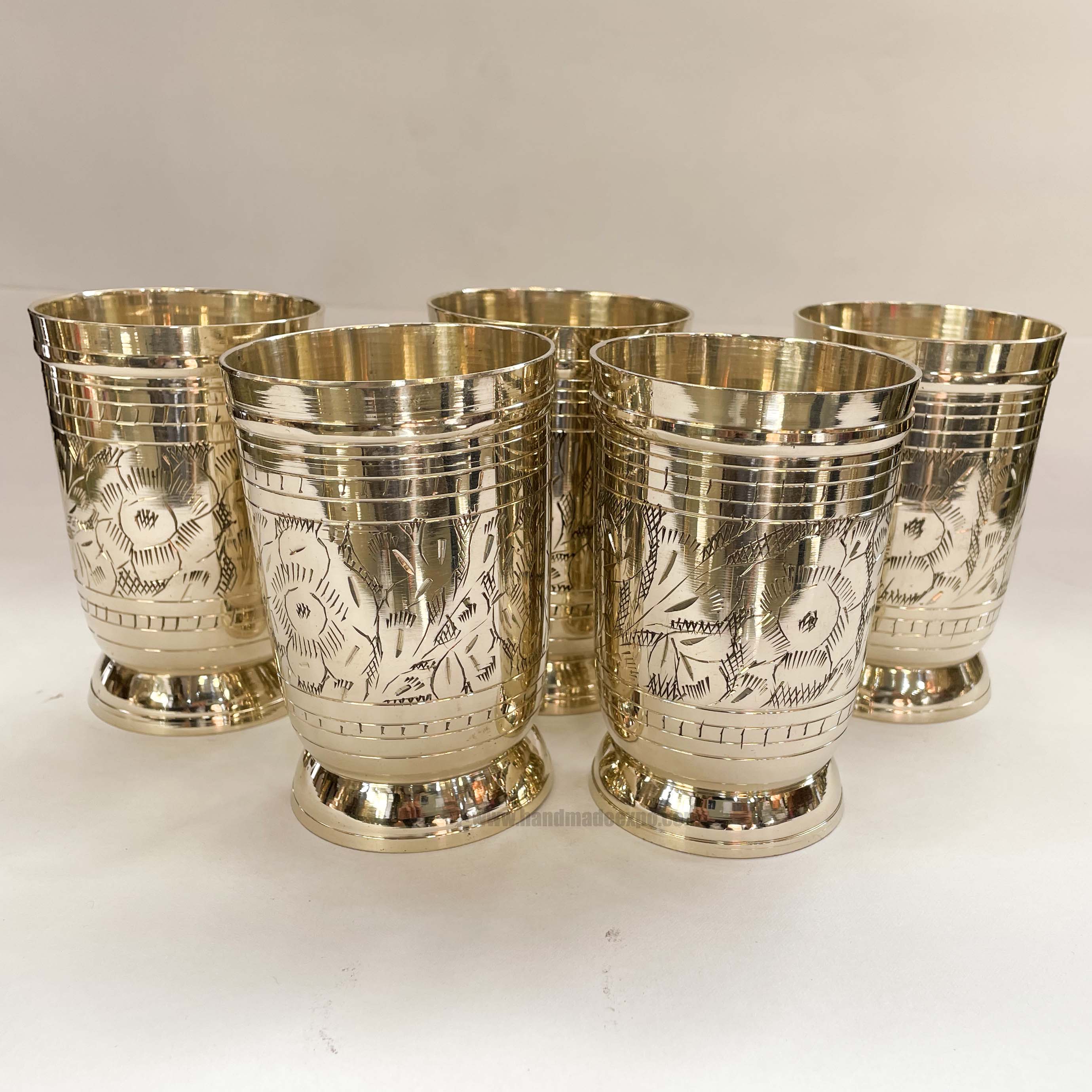 Water Serving Set With Jug, Round serving Tray And five Glasses