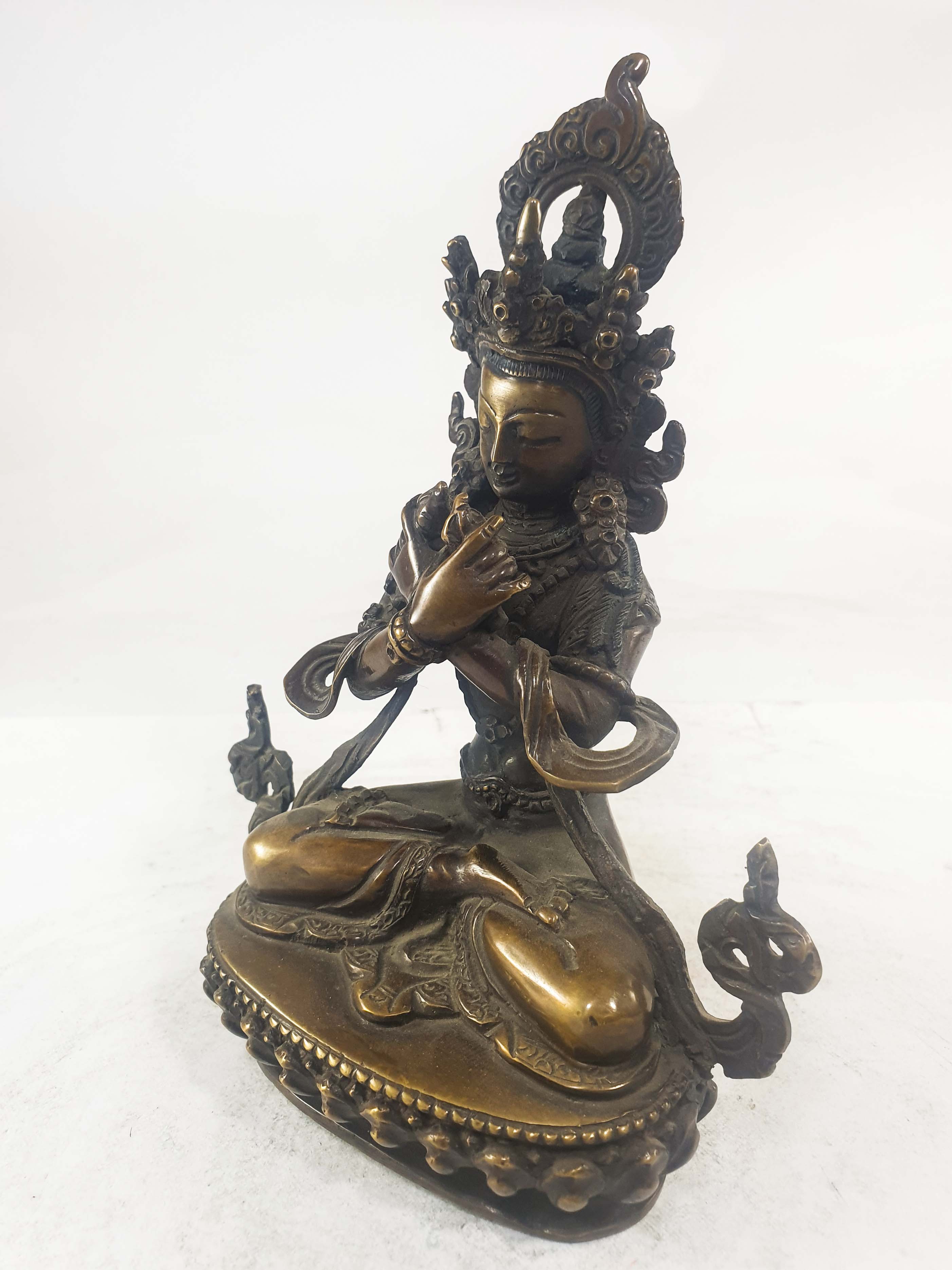 Buddhist Statues Of Vajradhara, chocolate Oxidized
