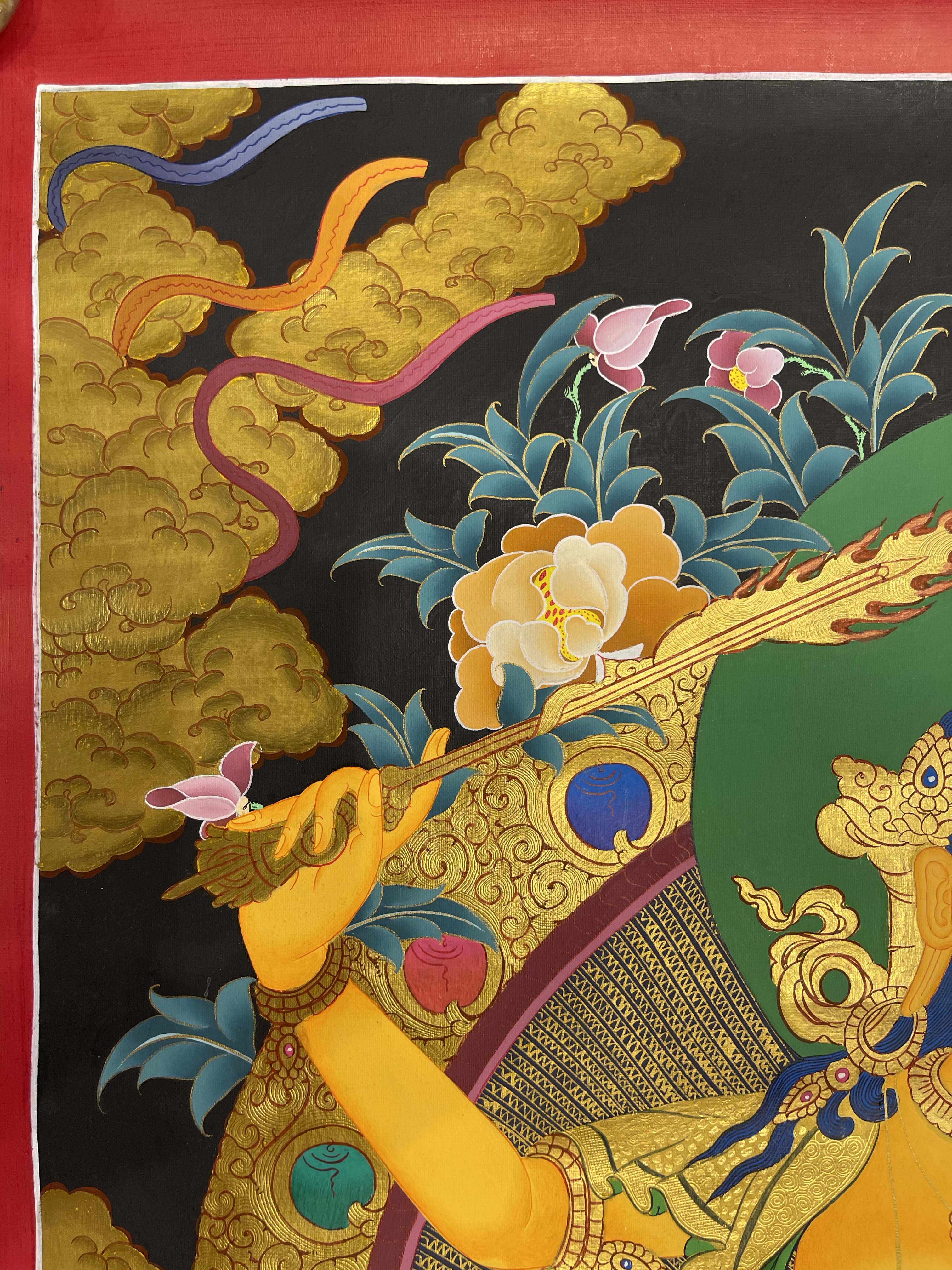 Buddhist Hand Painted Thangka <span Style=
