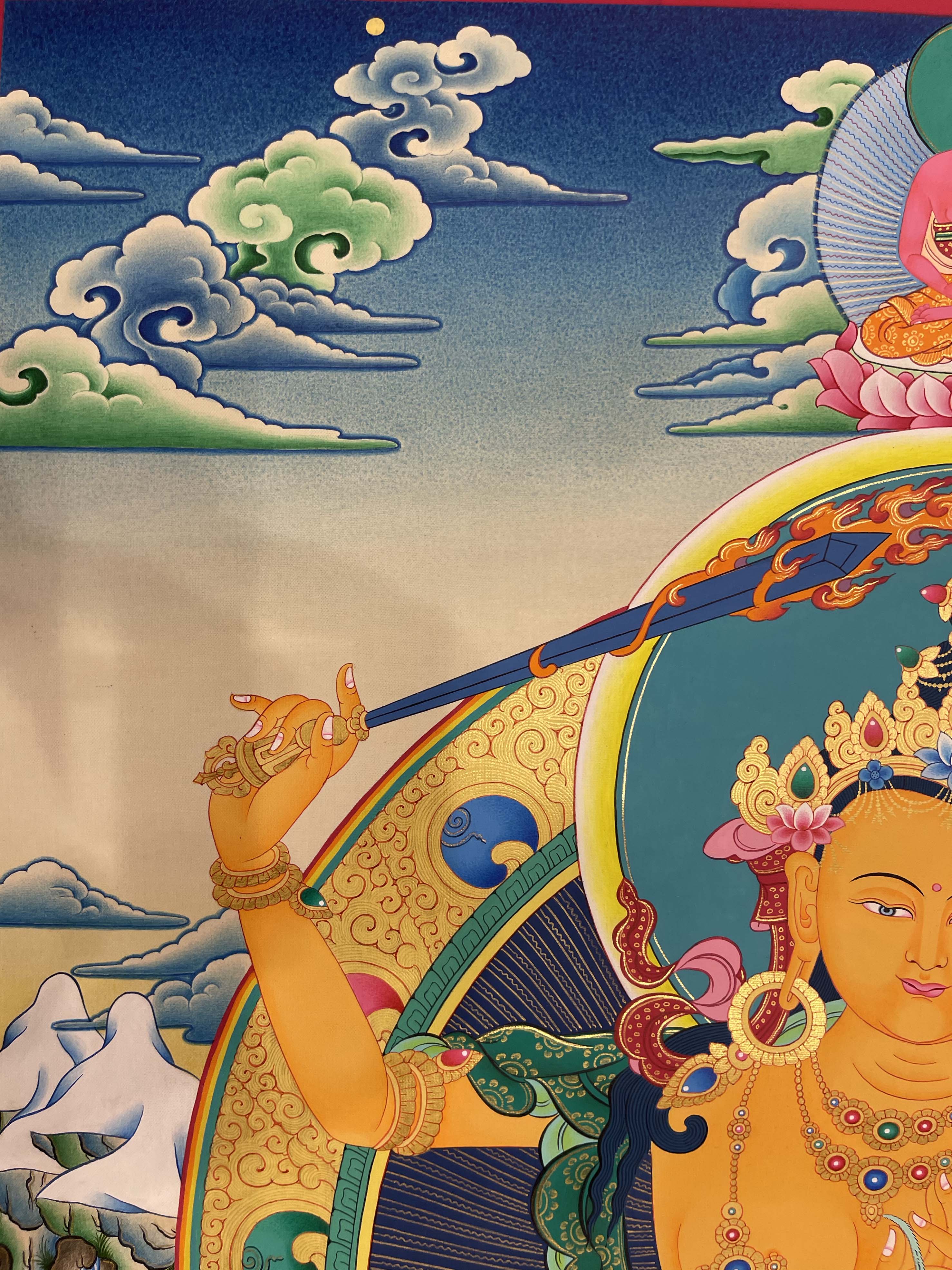 Buddhist Ist Hand Painted Thangka <span Style=