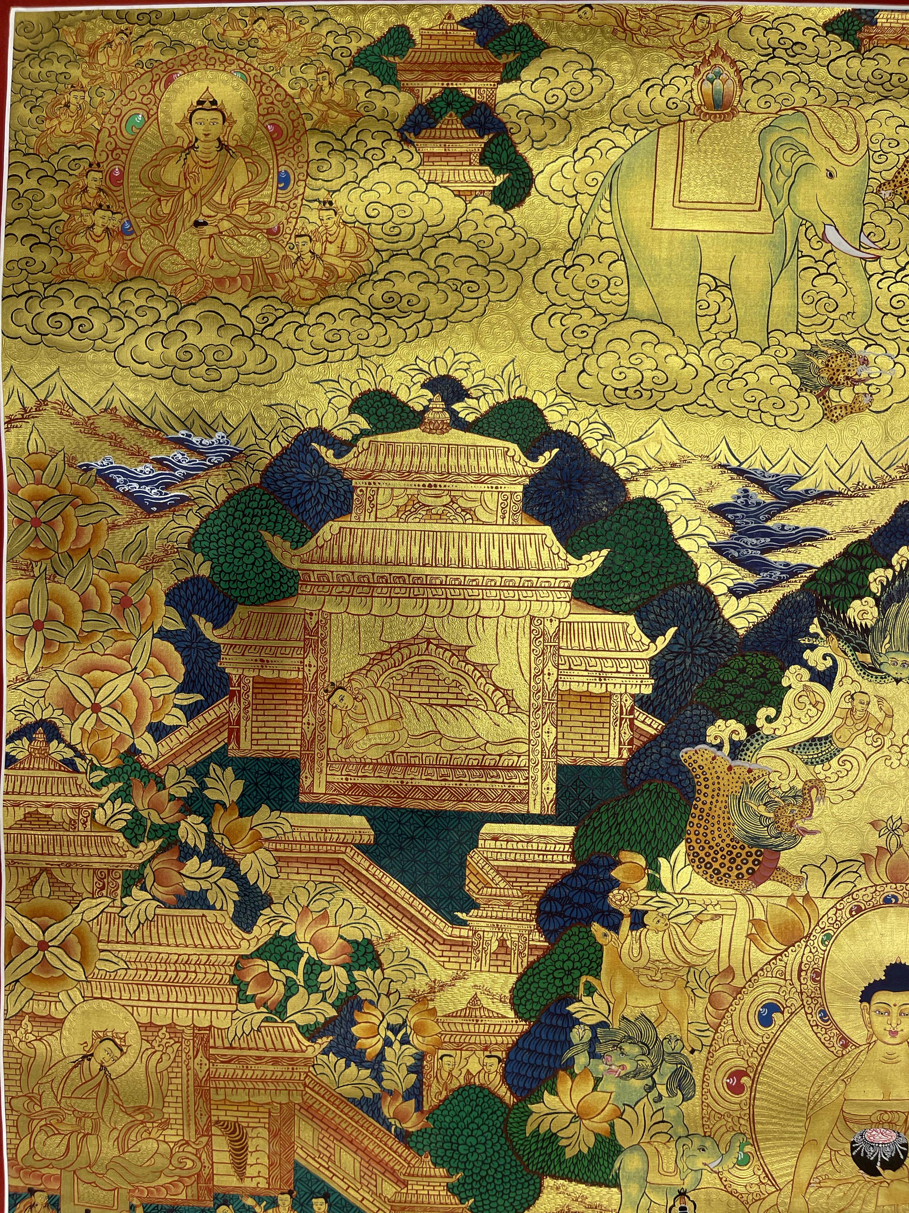 Buddhist Hand Painted Thangka <span Style=