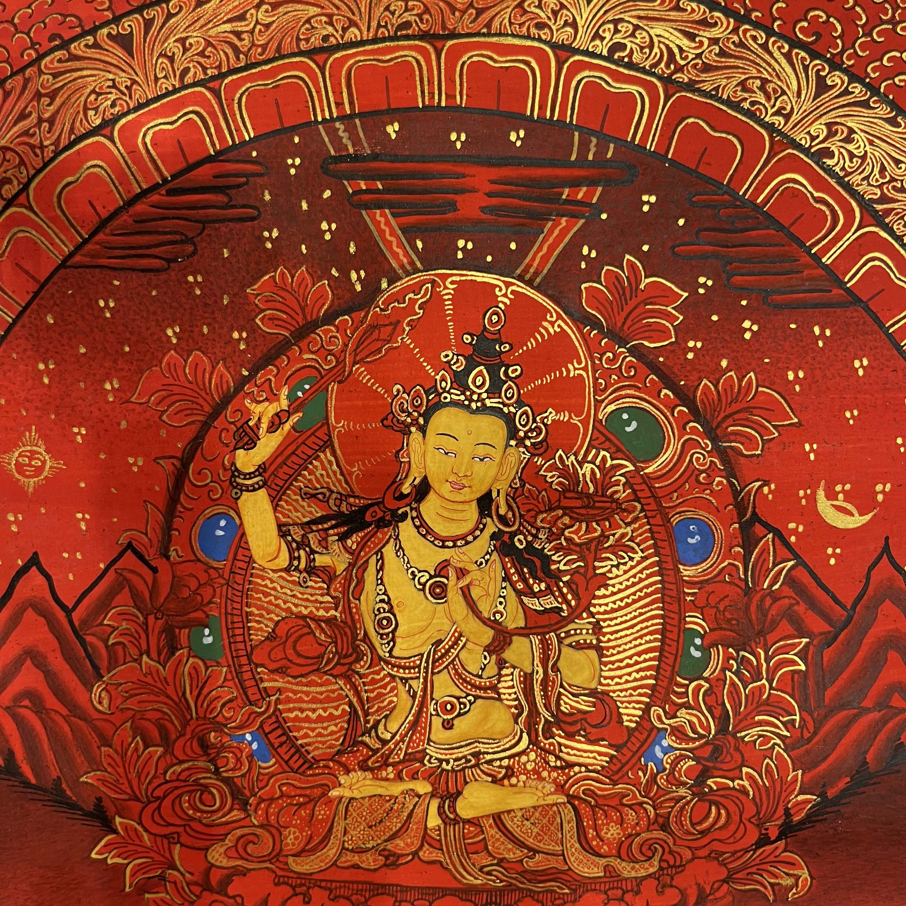 Buddhist Hand Painted Thangka <span Style=